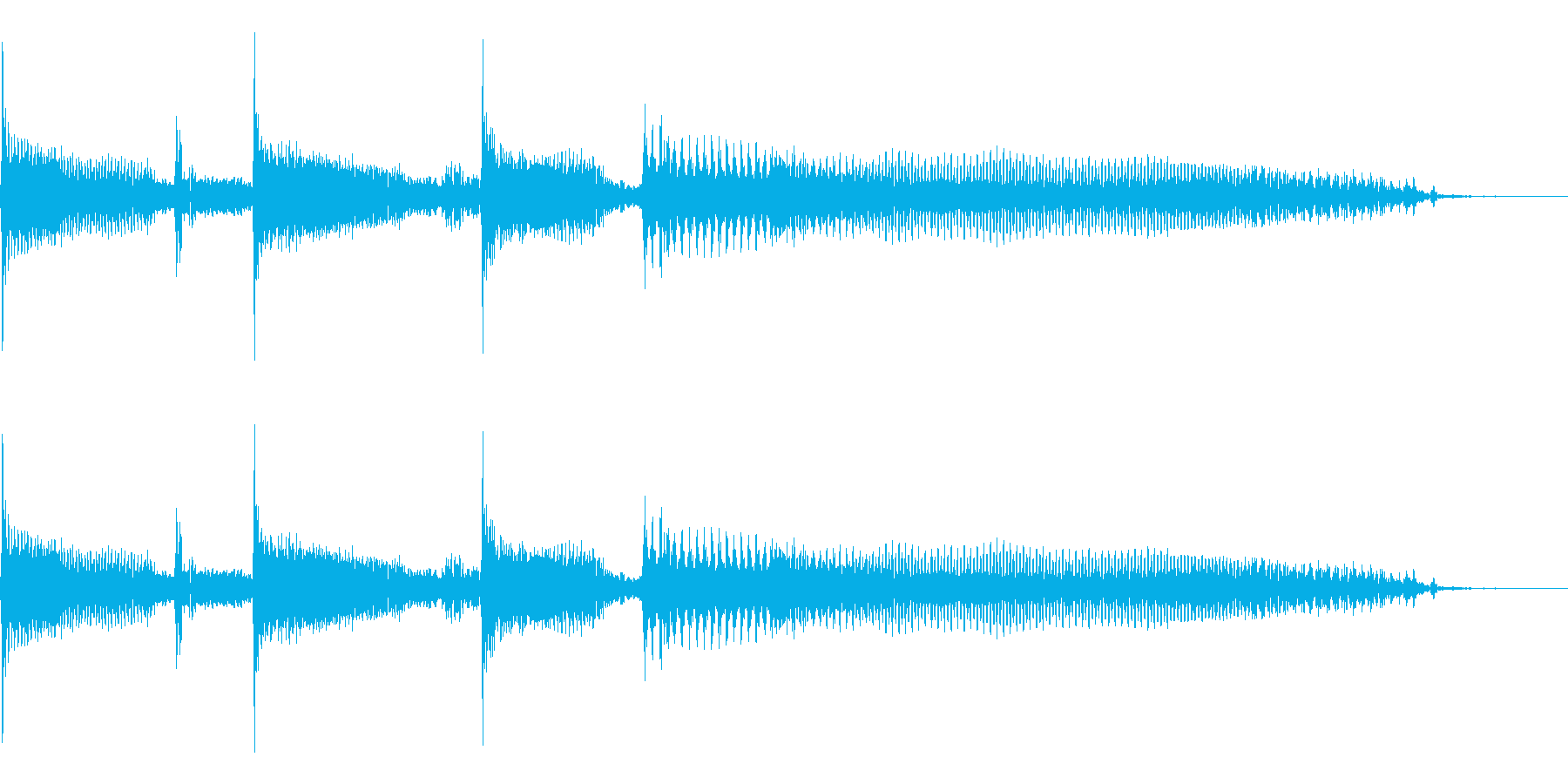 スラップベースの効果音用素材です。の再生済みの波形