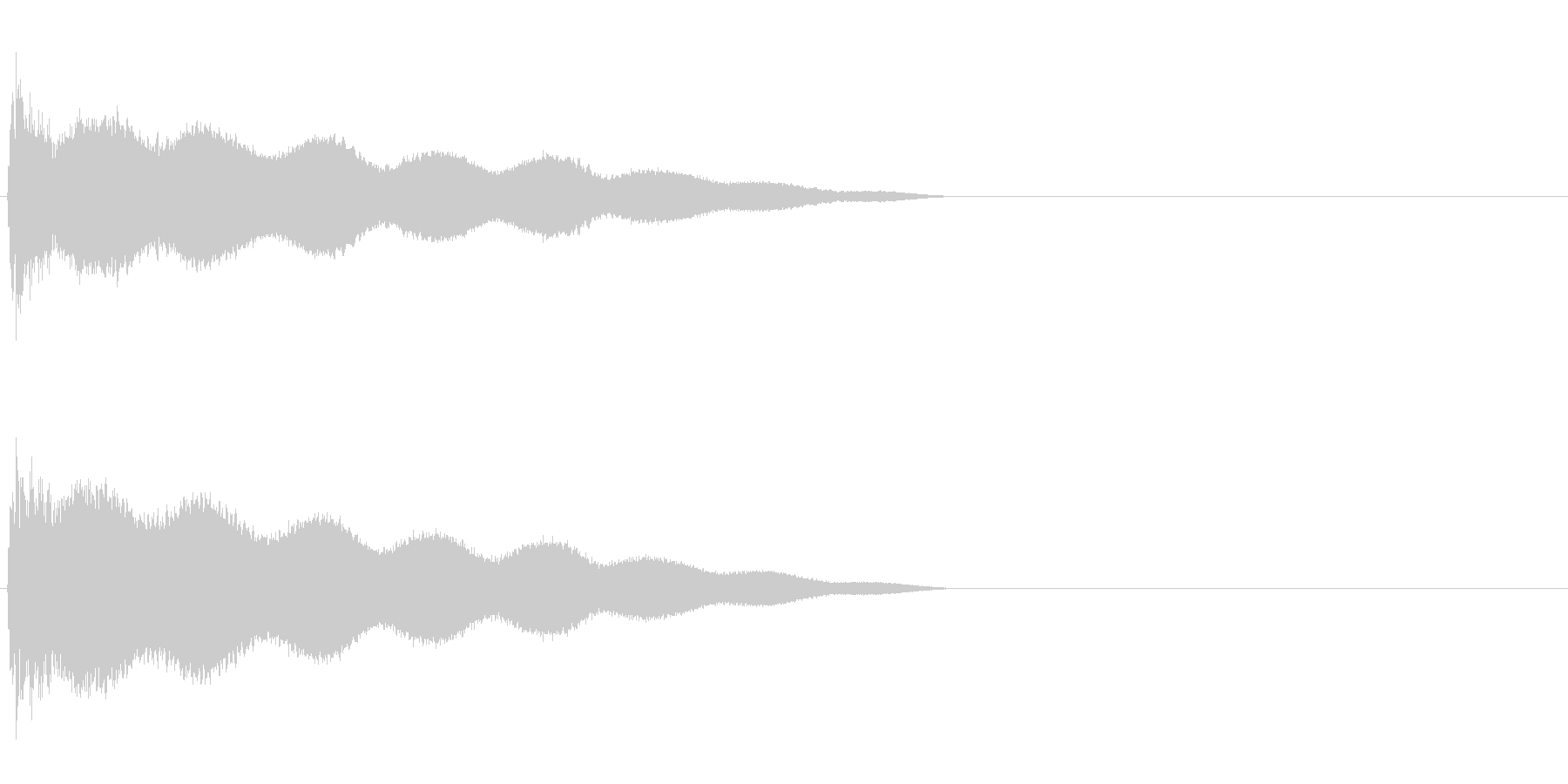 ごーん(鐘を叩いたときの音)の未再生の波形