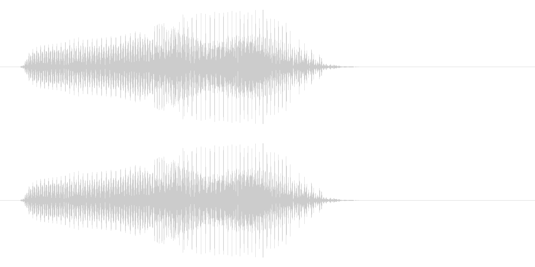 んがっというかわいい音の未再生の波形