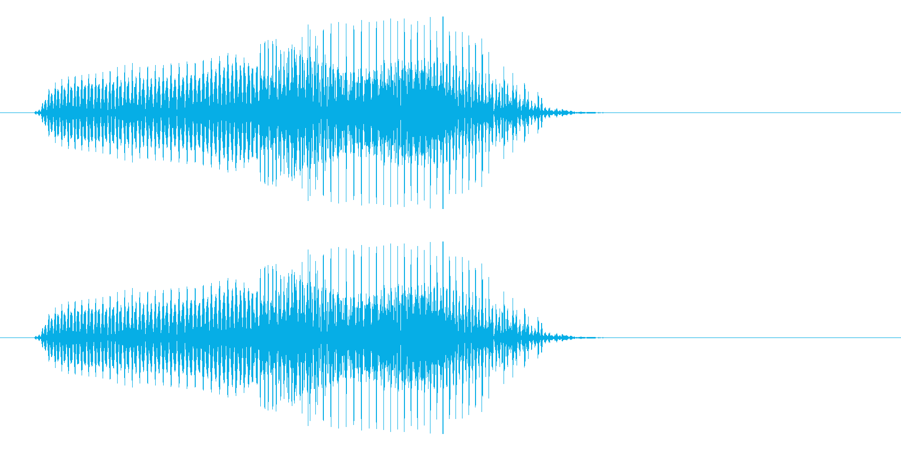 んがっというかわいい音の再生済みの波形