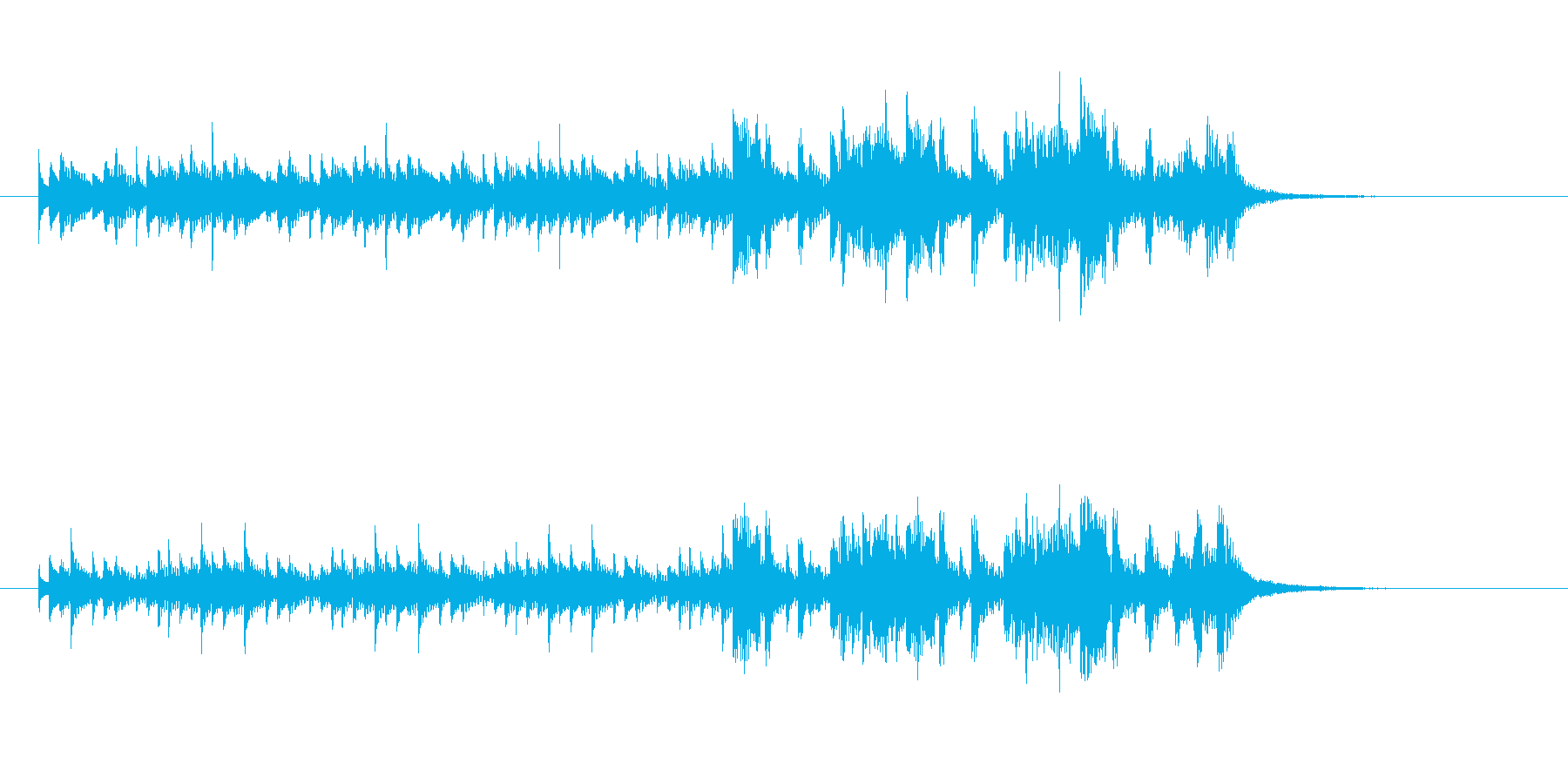 和やかで幻想的な音楽の再生済みの波形