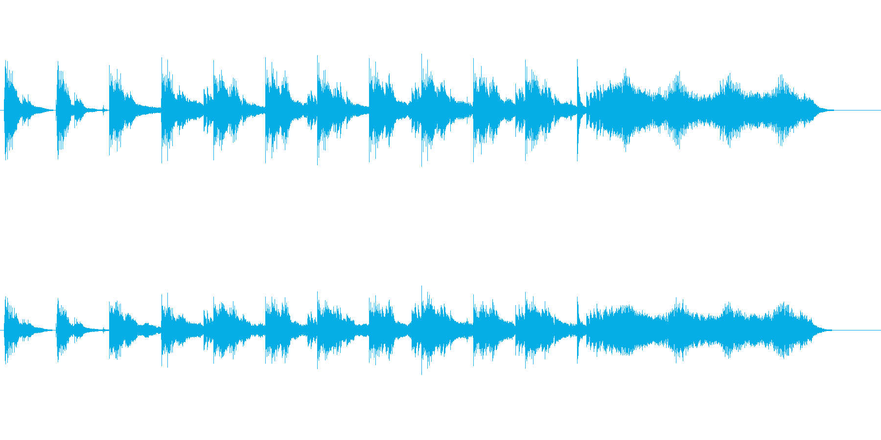 水辺を思わせる素朴で端正な環境音楽の再生済みの波形