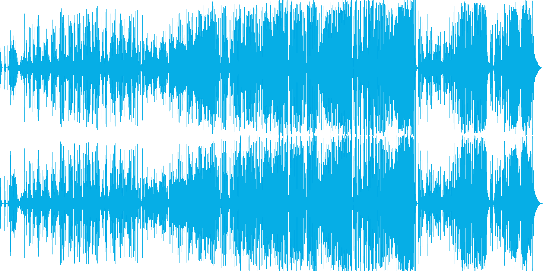 ピアノメインのゆったりとして爽やかな曲の再生済みの波形