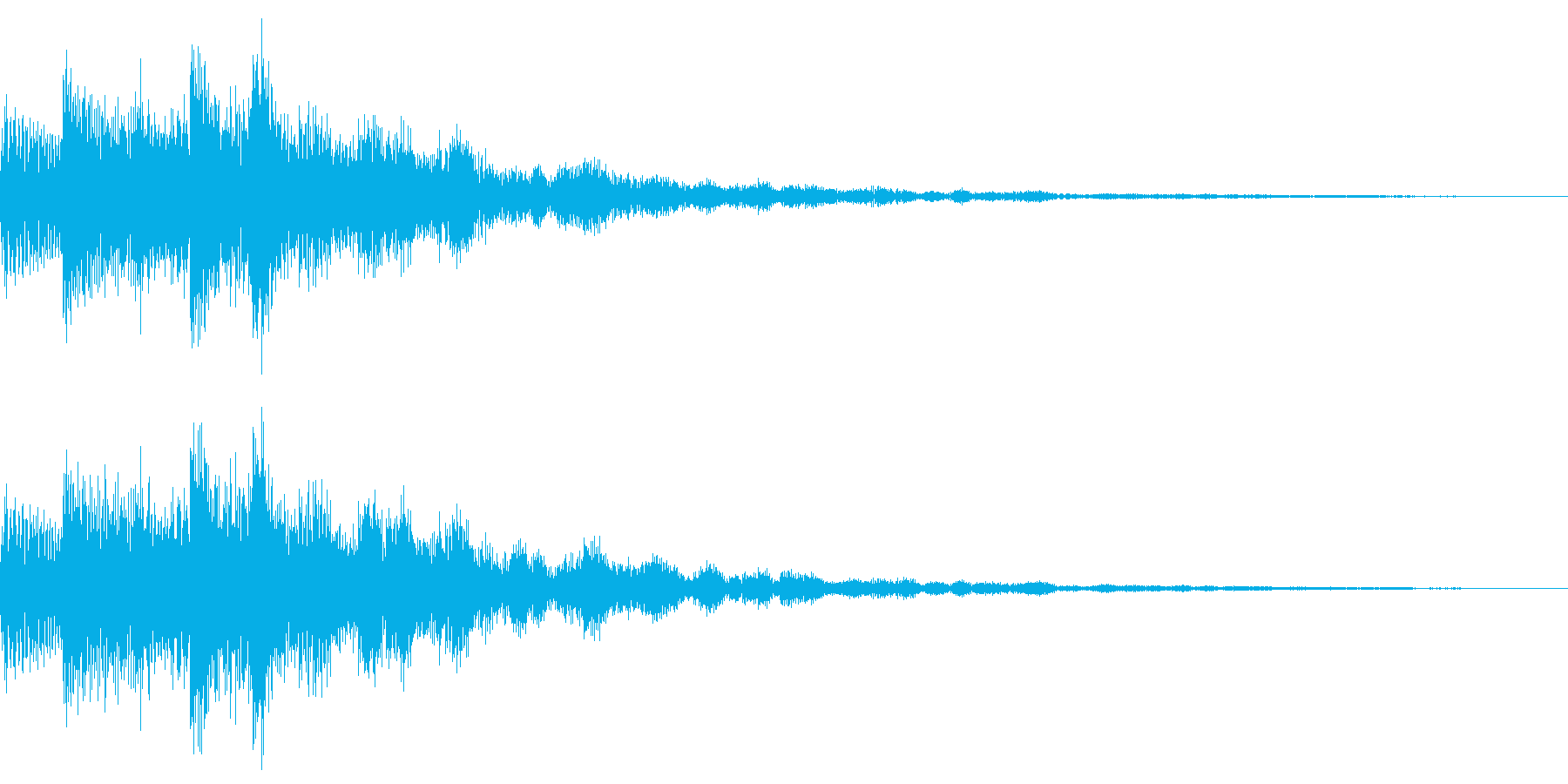 キラキラ音です。決定やスタート音などにの再生済みの波形