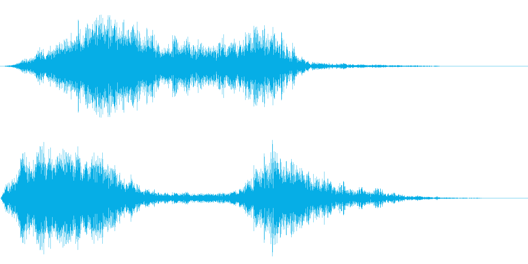 ヒュウウ(風のような音)の再生済みの波形
