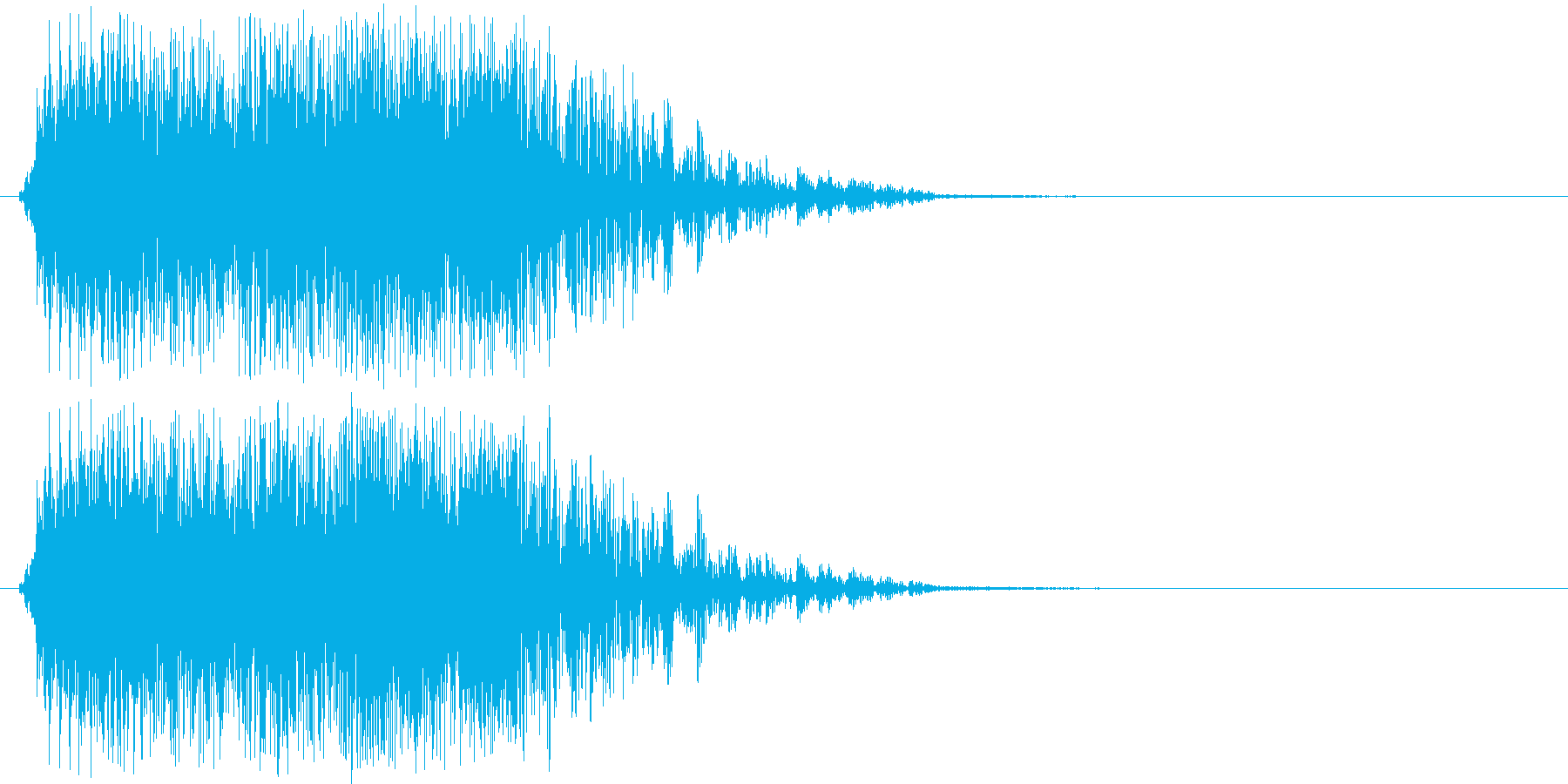 生音ブラス(金管楽器)による効果音の再生済みの波形