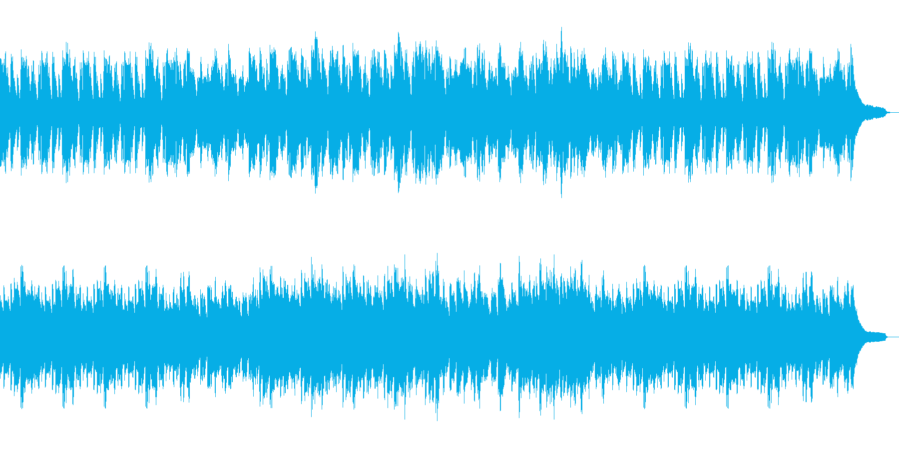 ピアノメインの悲壮感ある曲の再生済みの波形