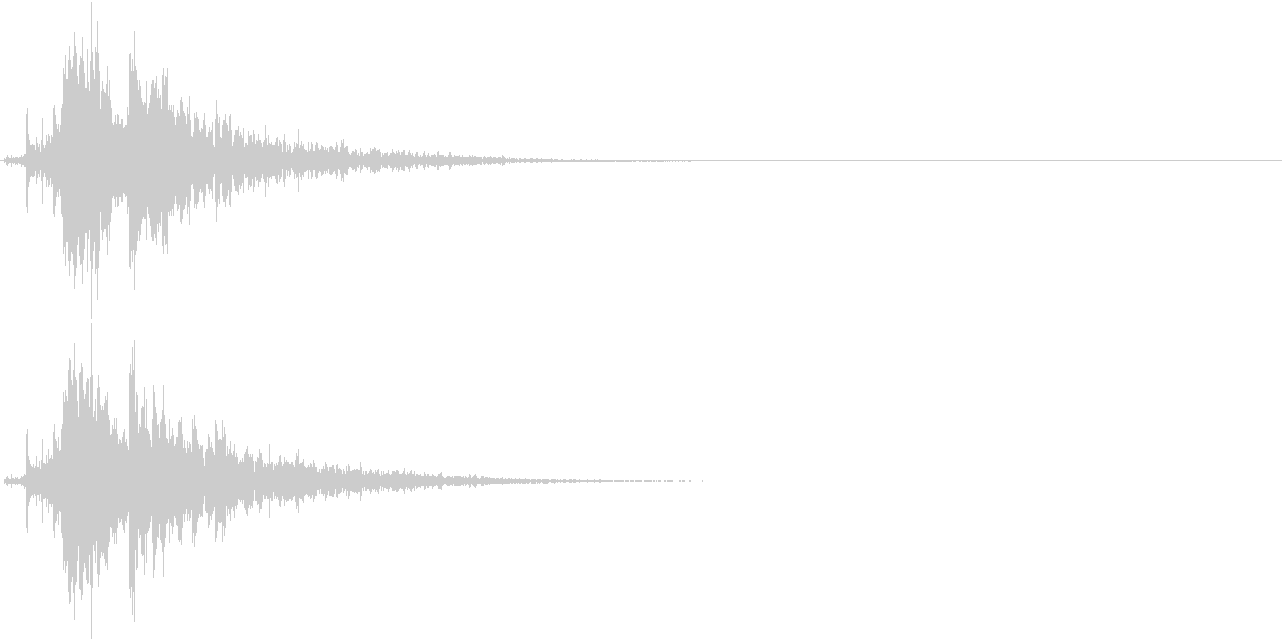 「シャラーン!」象徴的な鈴の音+リバーブの未再生の波形