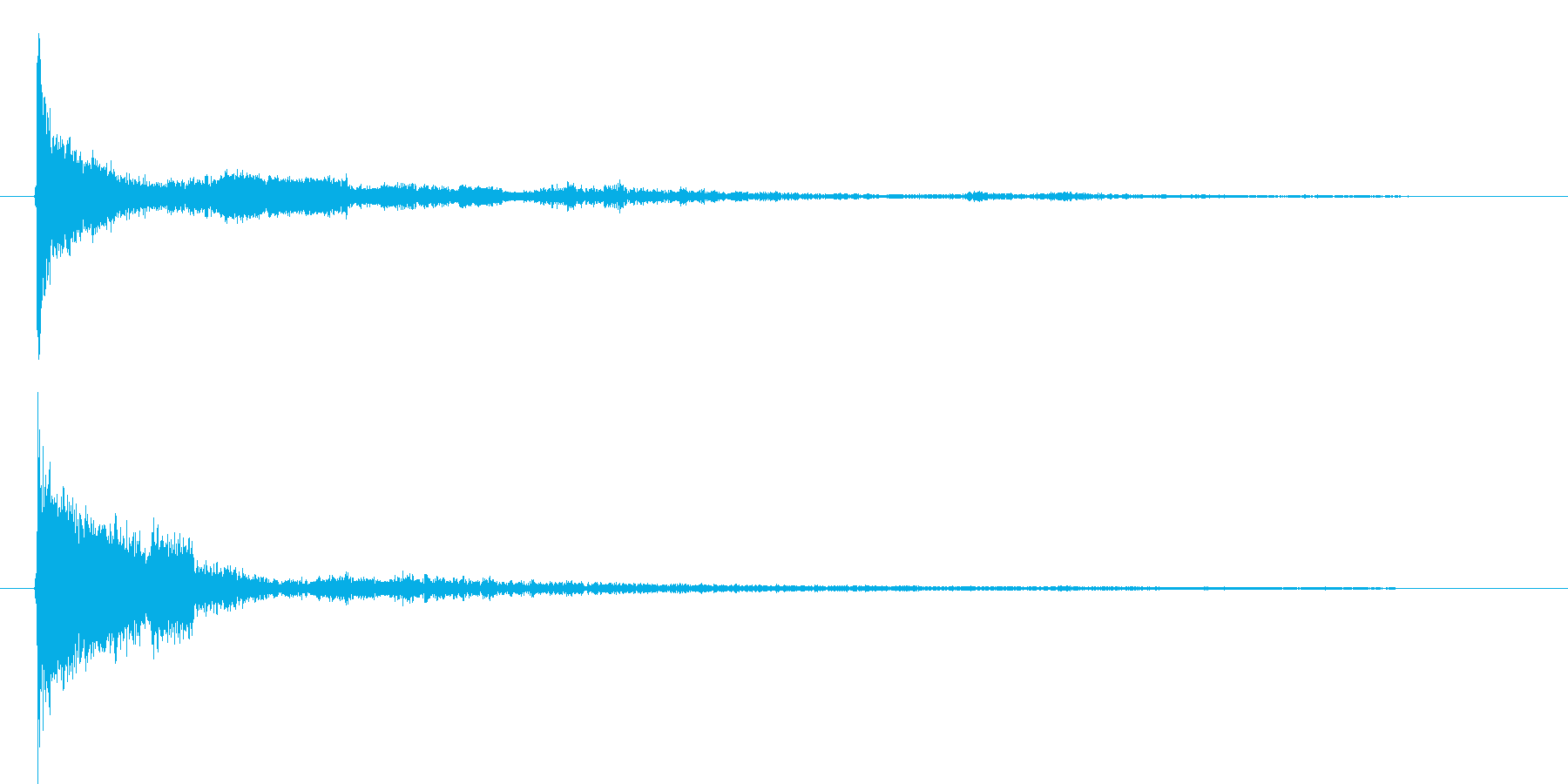 パリーン(ボタンクリック音)の再生済みの波形