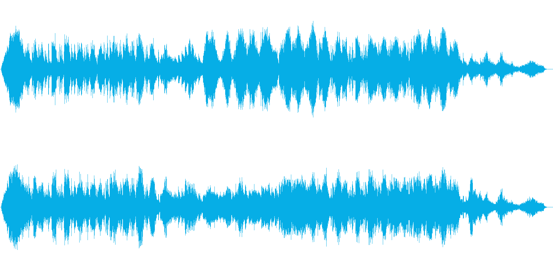 おとぎ話の結婚式のような幸福感溢れる曲の再生済みの波形