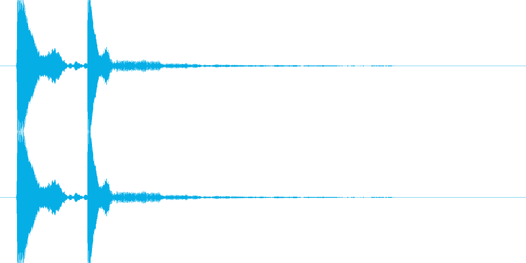 コテ(コテン)汎用的なタッチ音(高音)の再生済みの波形
