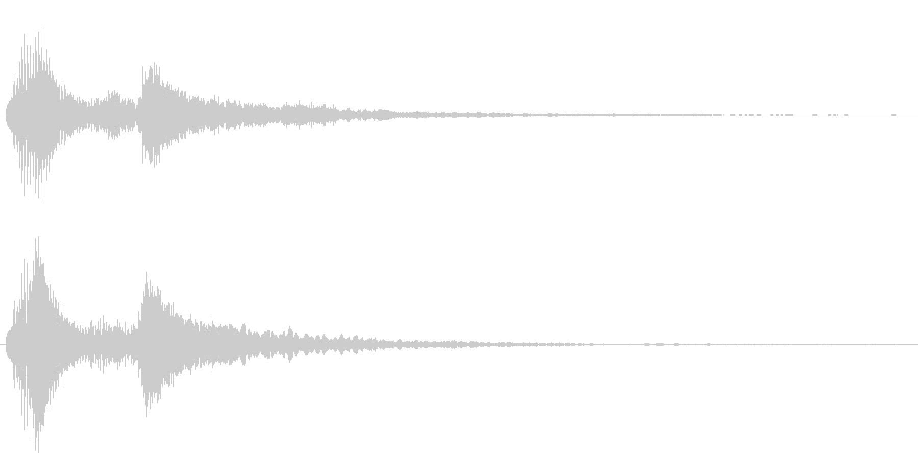 ベル系の余韻長めのボタン音2の未再生の波形