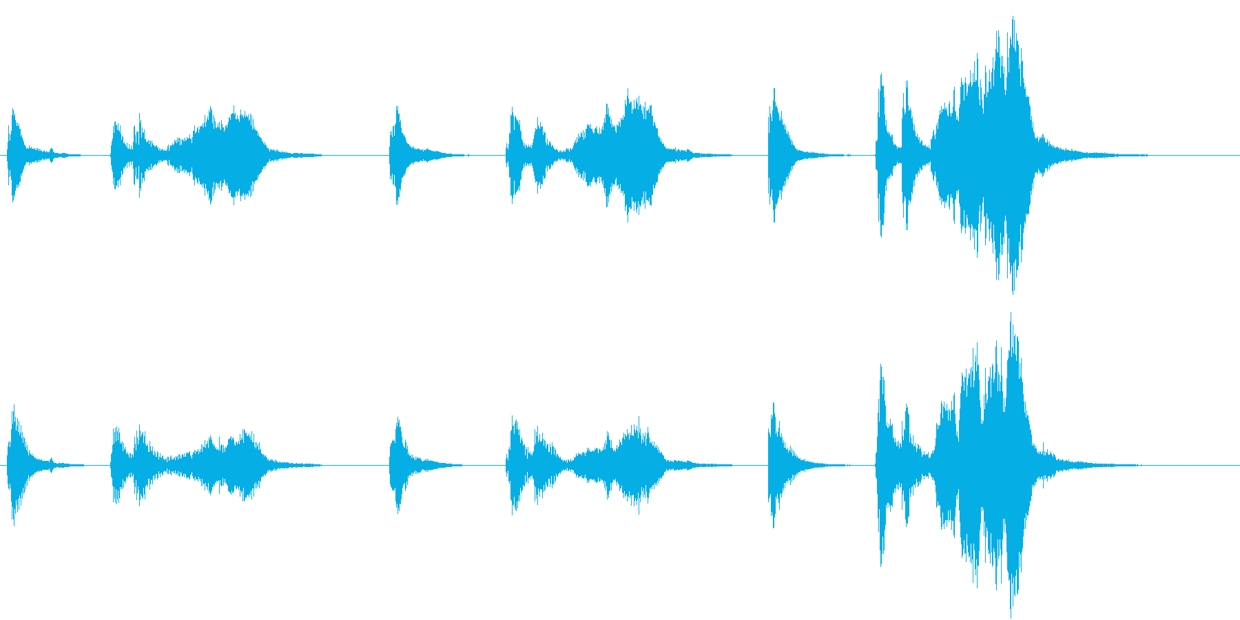 トムとジェリー風なアニメ音楽「忍び足」6の再生済みの波形