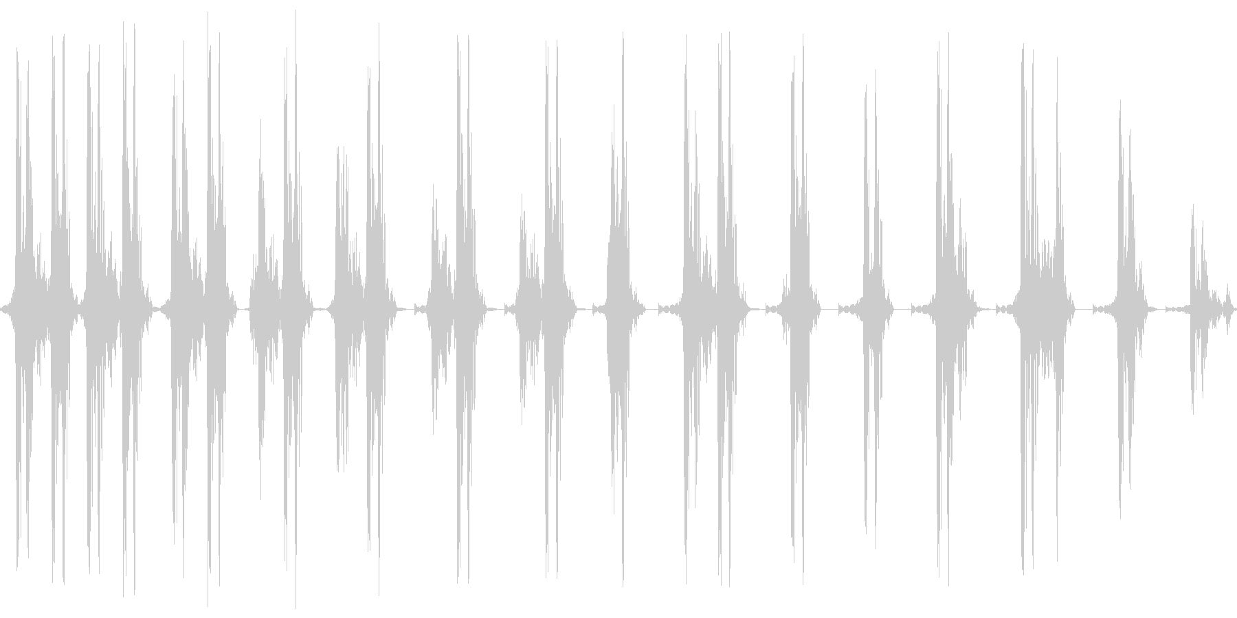 ギリギリ。締め上げる音の未再生の波形