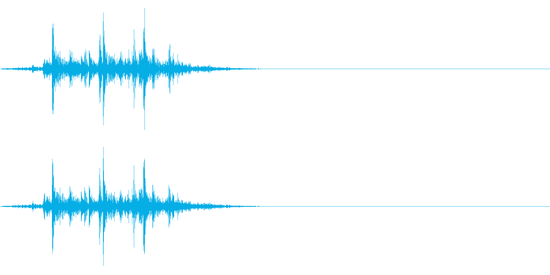 ガラガラ_崩れる音_03の再生済みの波形