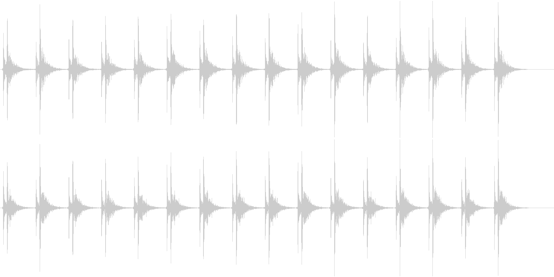 心臓の音(遅い)の未再生の波形