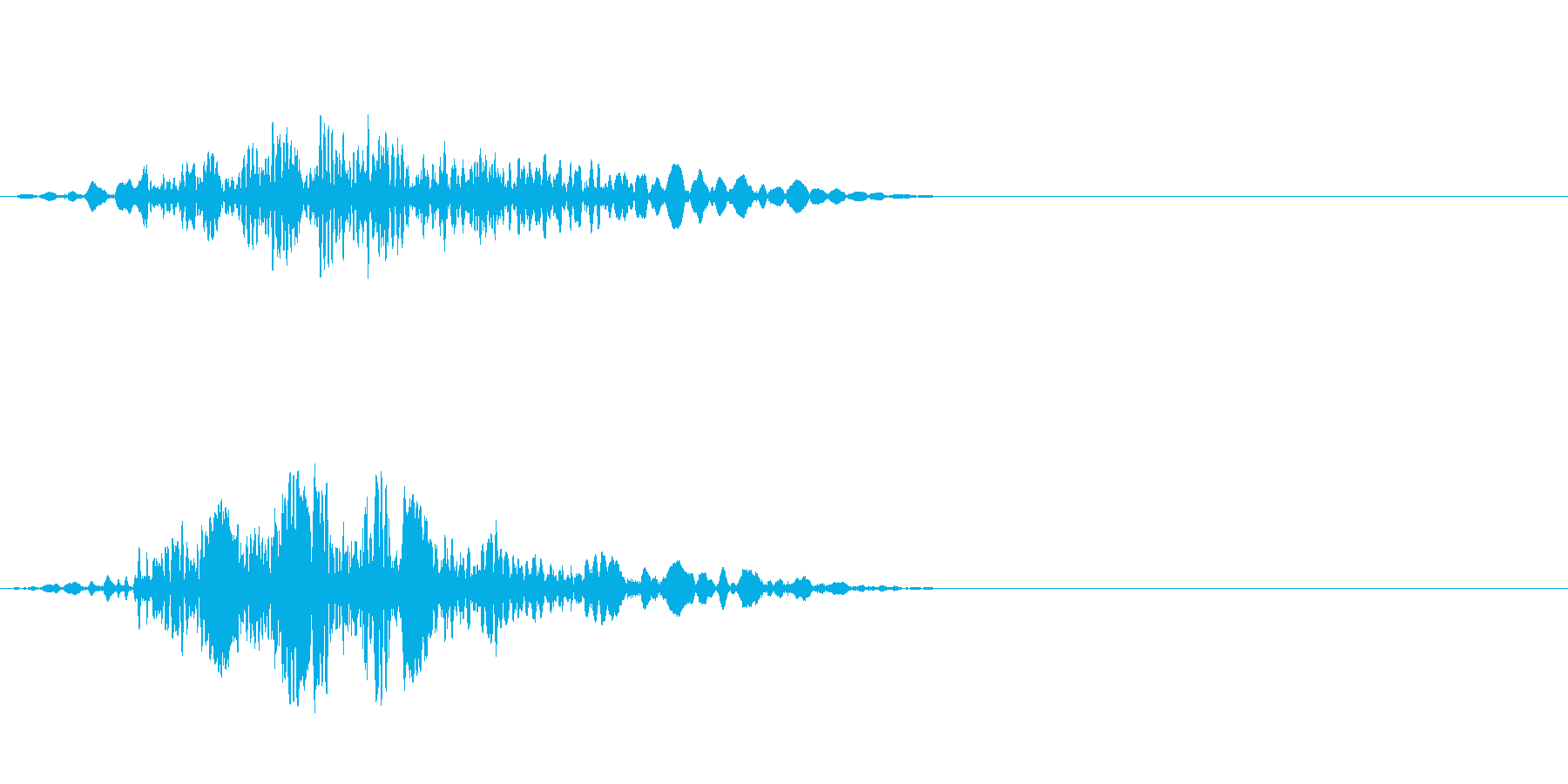 飛ぶ音の再生済みの波形