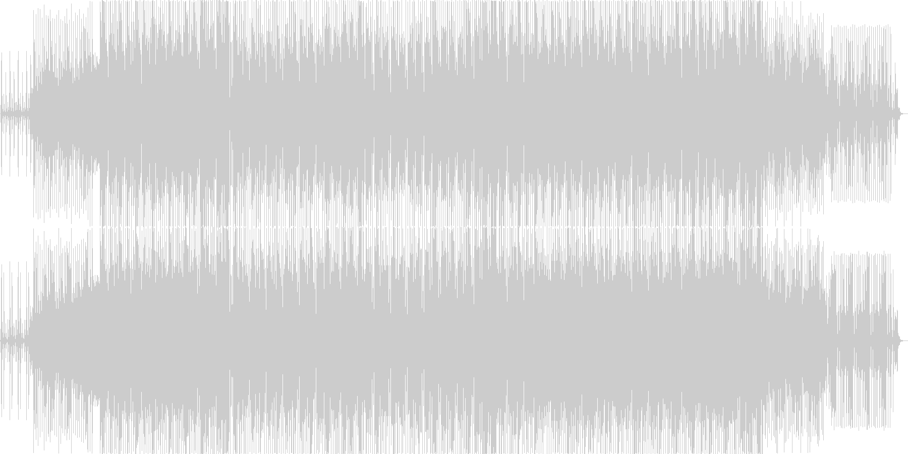 アップテンポでノリノリな曲の未再生の波形