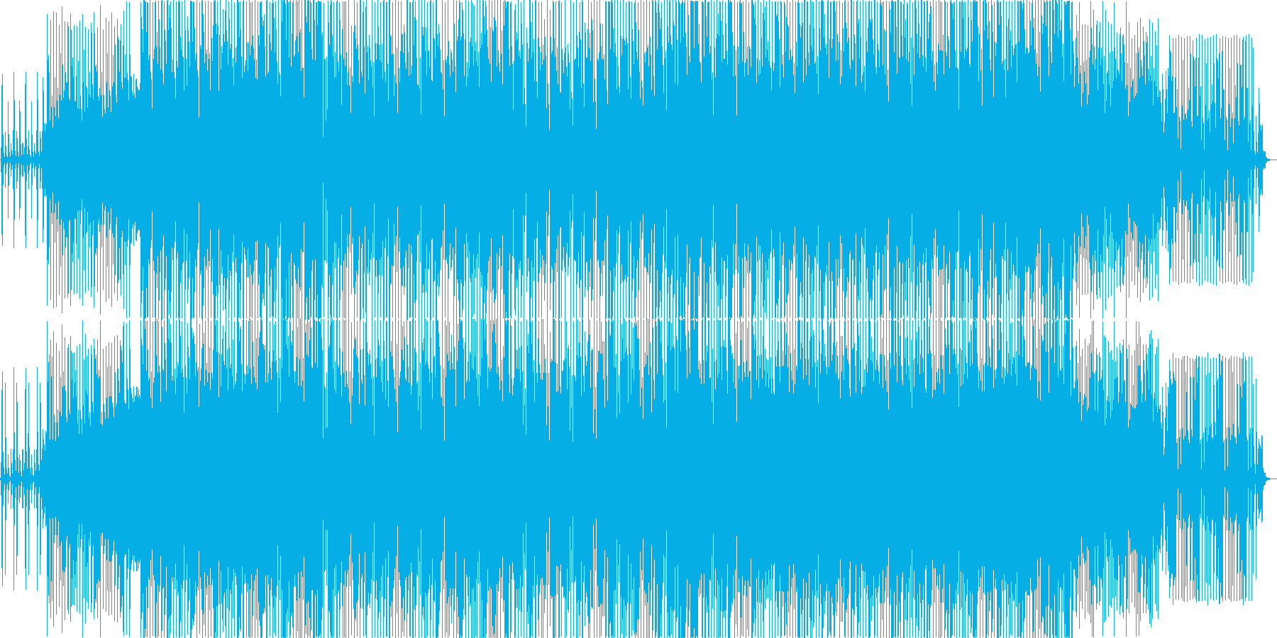 アップテンポでノリノリな曲の再生済みの波形