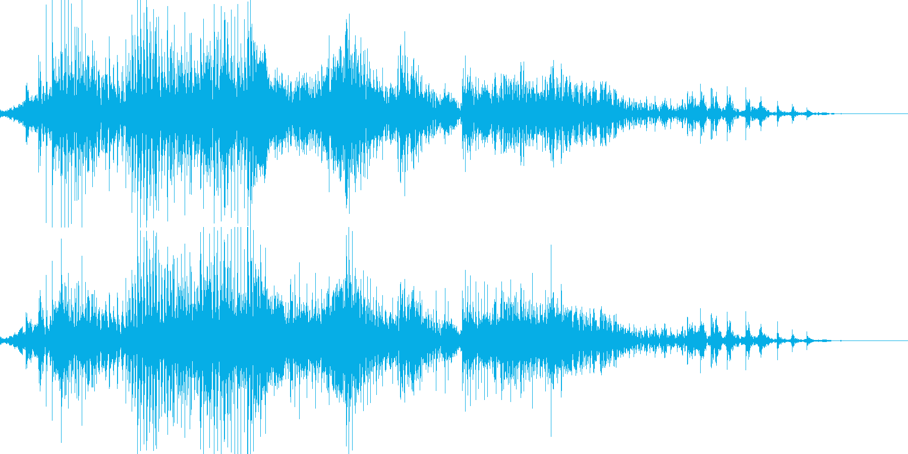 ジッパーの開閉音の再生済みの波形