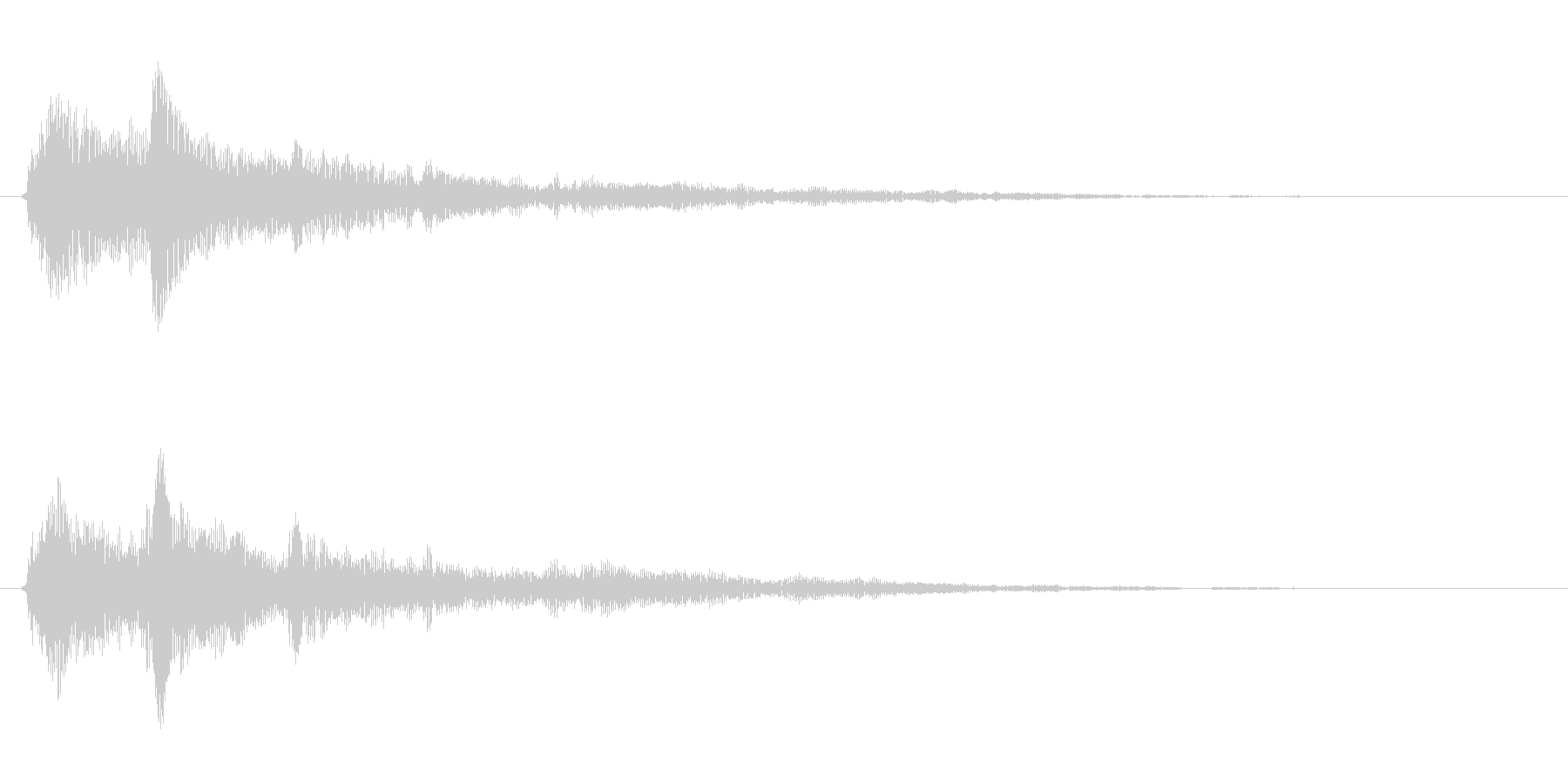 金属系バネ入りのクリック音(1音)の未再生の波形