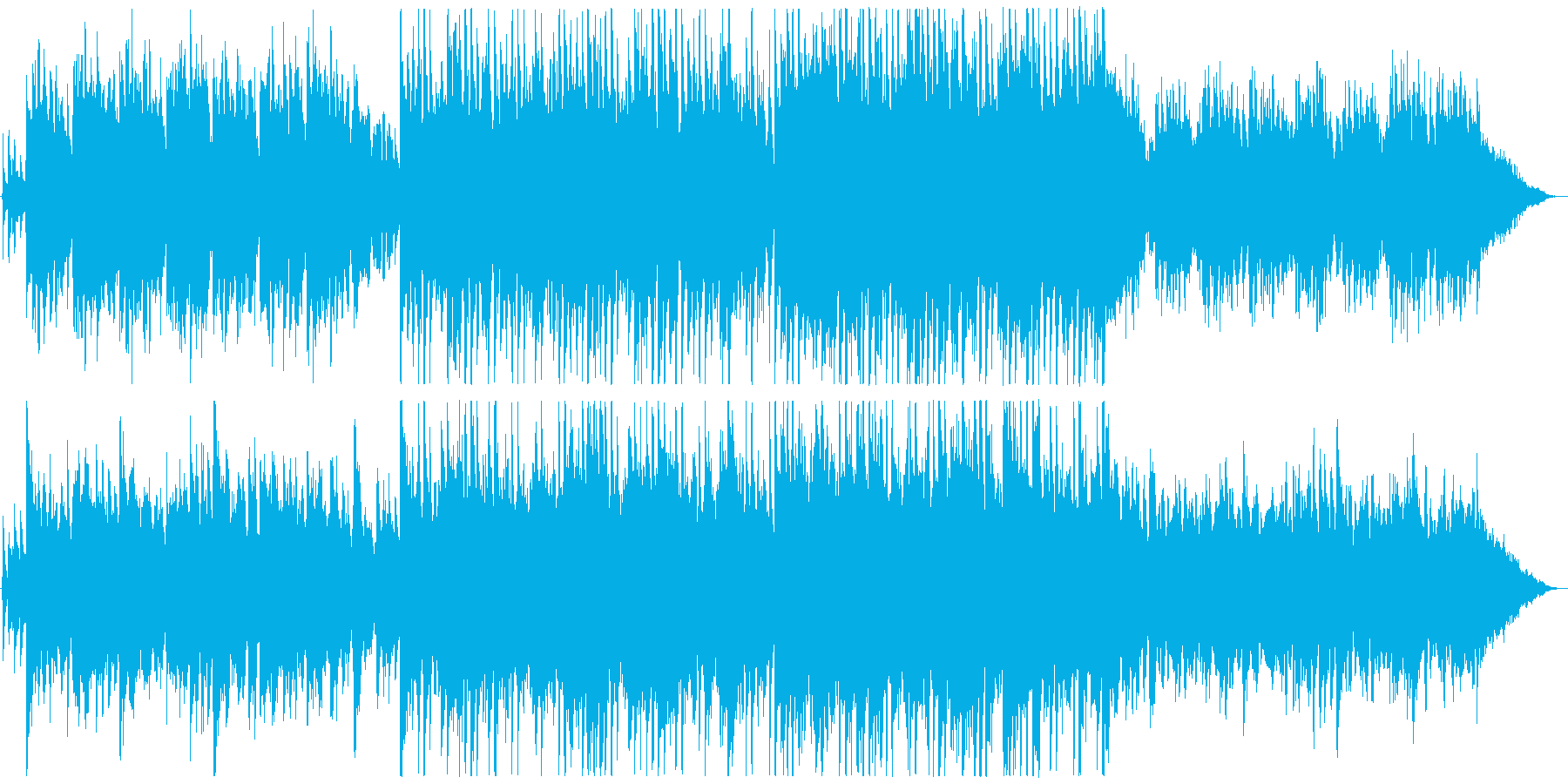 ピアノベースの神秘的な曲の再生済みの波形