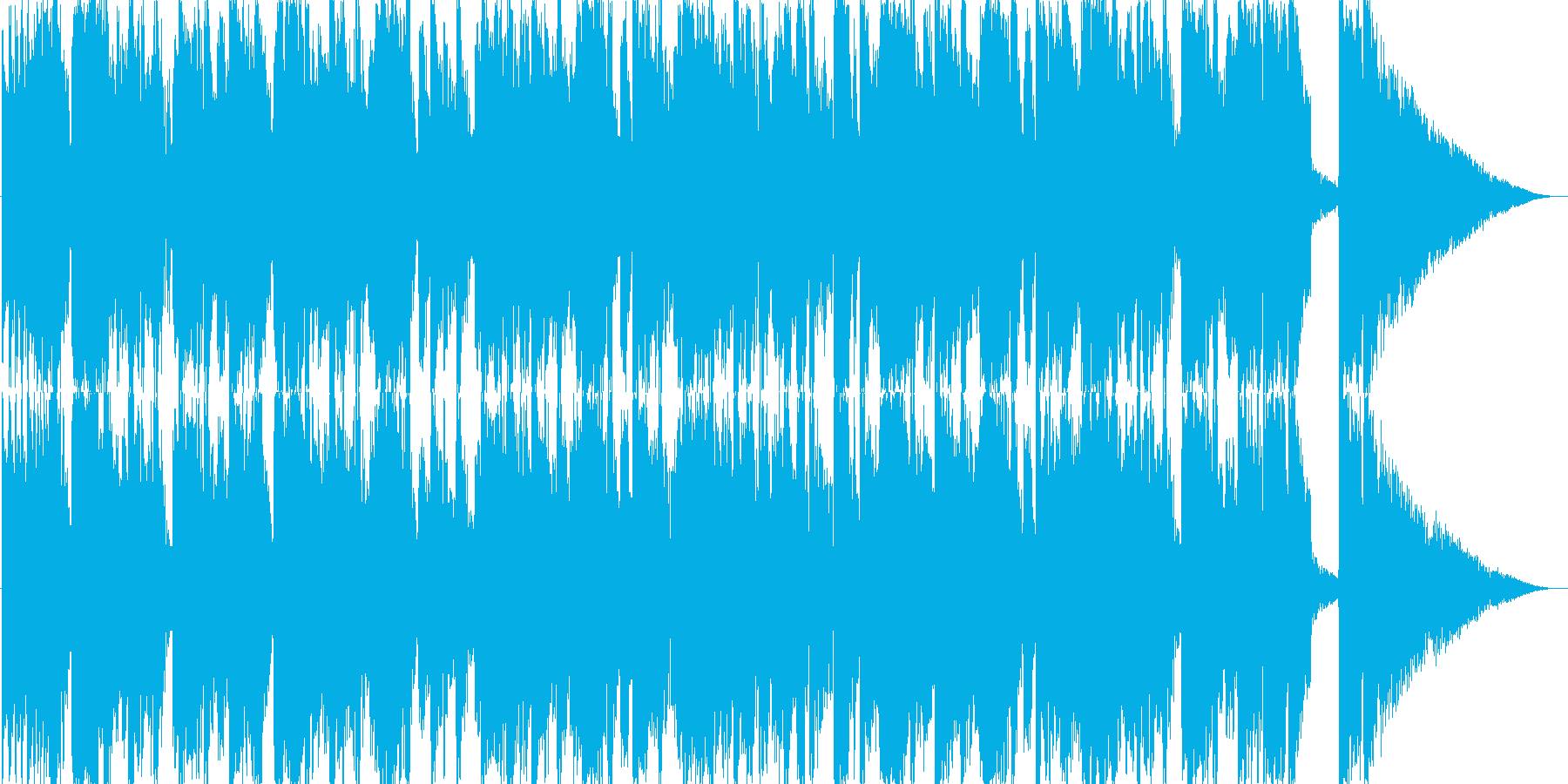 アシッドジャズ風おしゃれな30秒CM楽曲の再生済みの波形