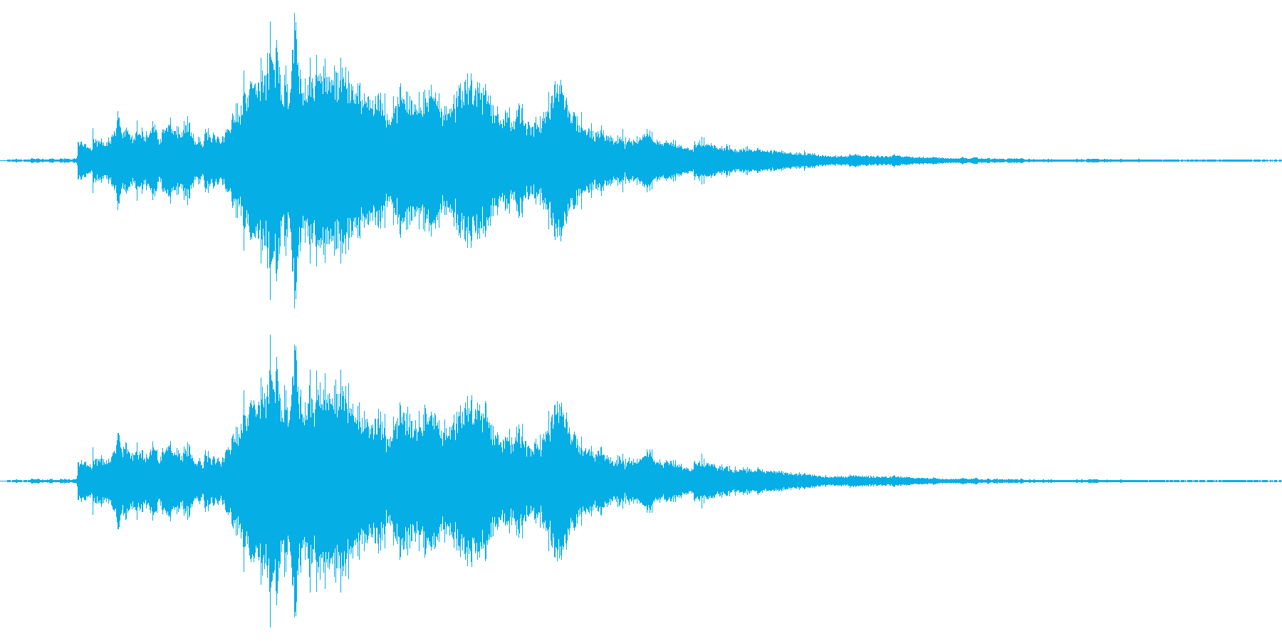 キラキラと光る音ですの再生済みの波形