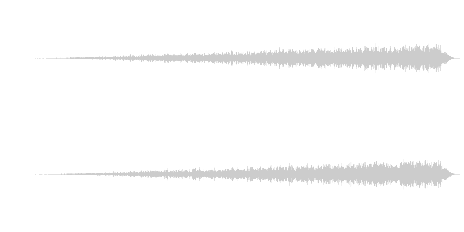 凄い勢いで何かが落ちていく音の未再生の波形