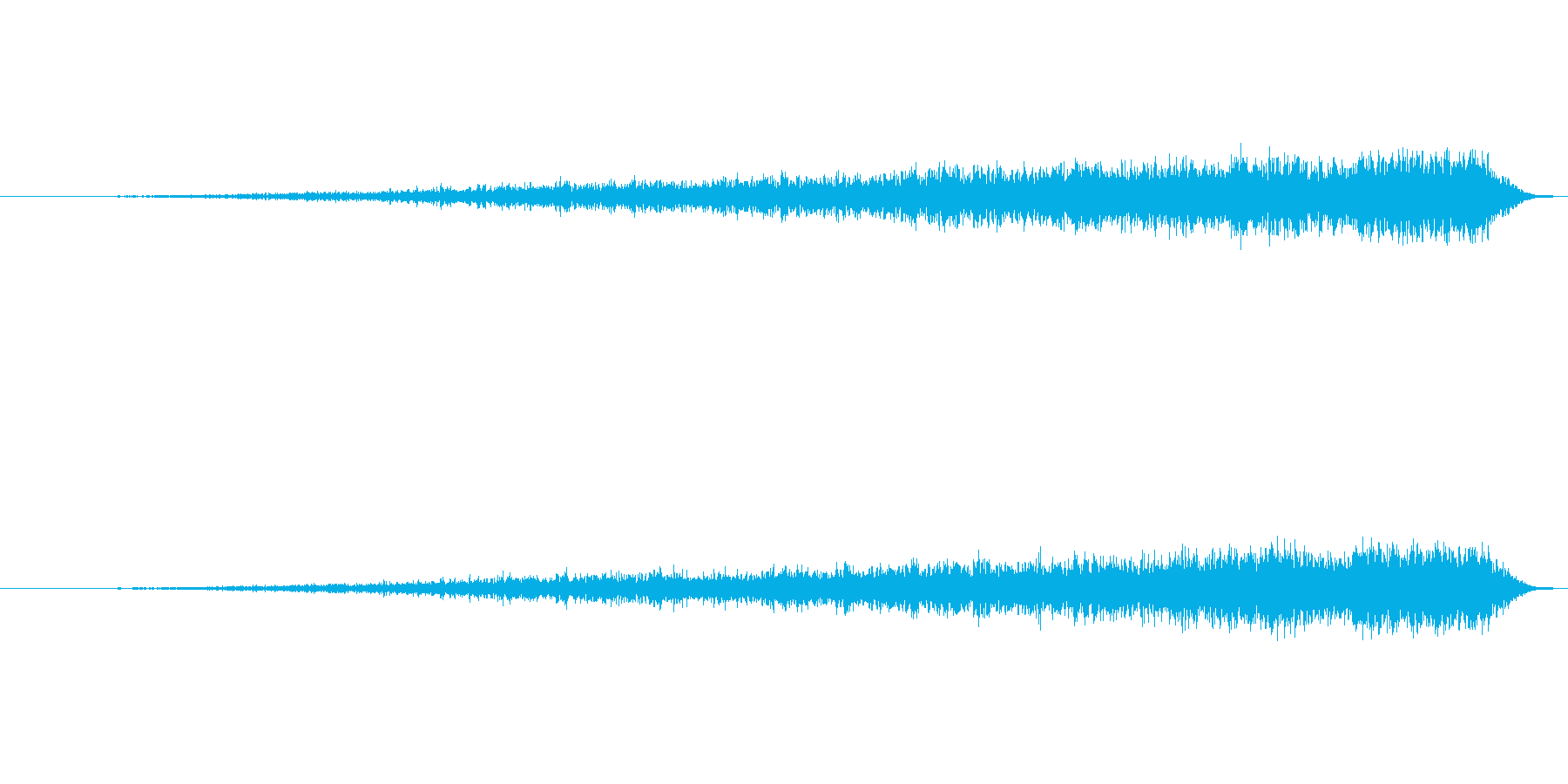 凄い勢いで何かが落ちていく音の再生済みの波形