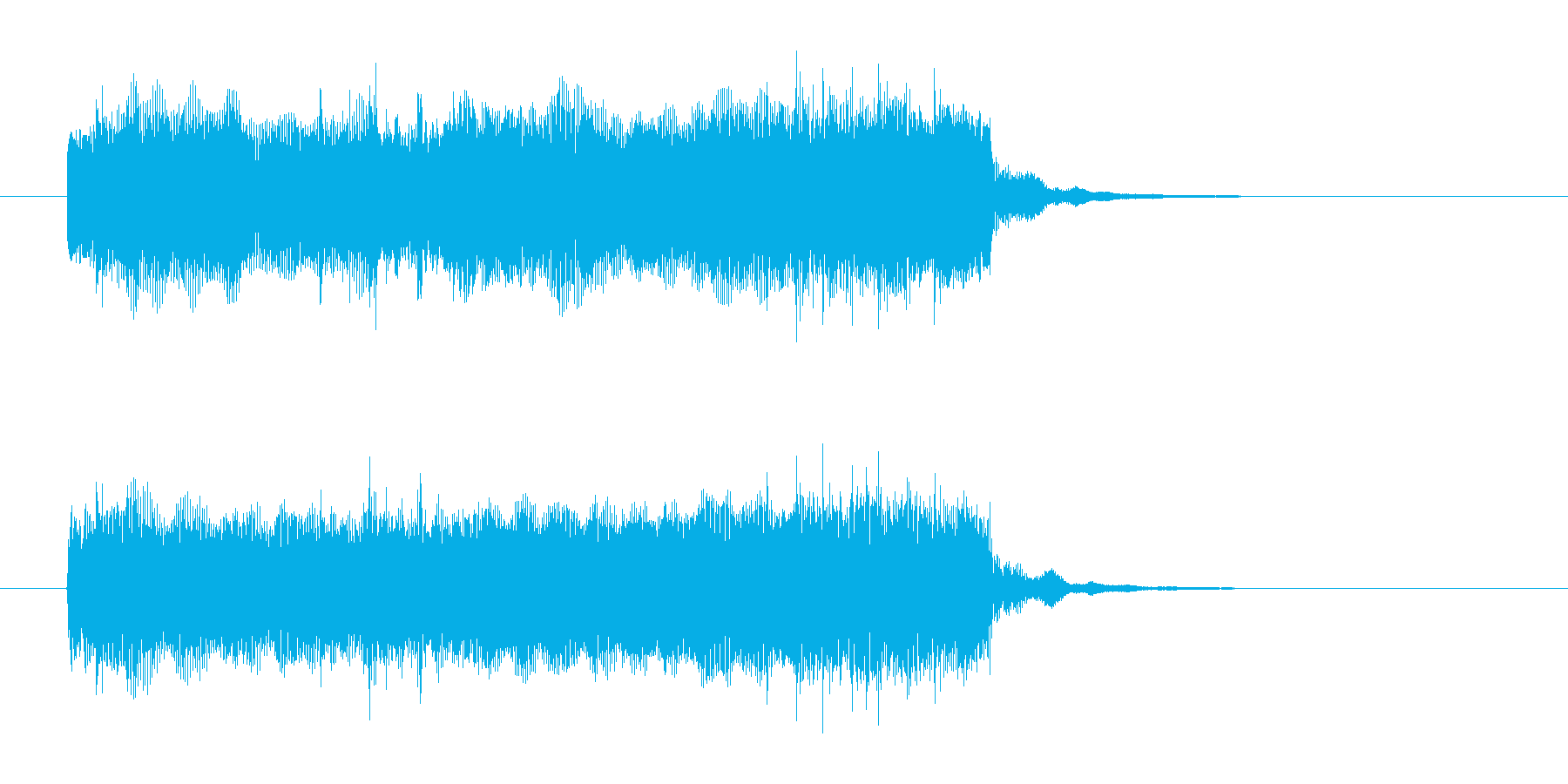 ギターとドラムの奏でる定番曲の再生済みの波形