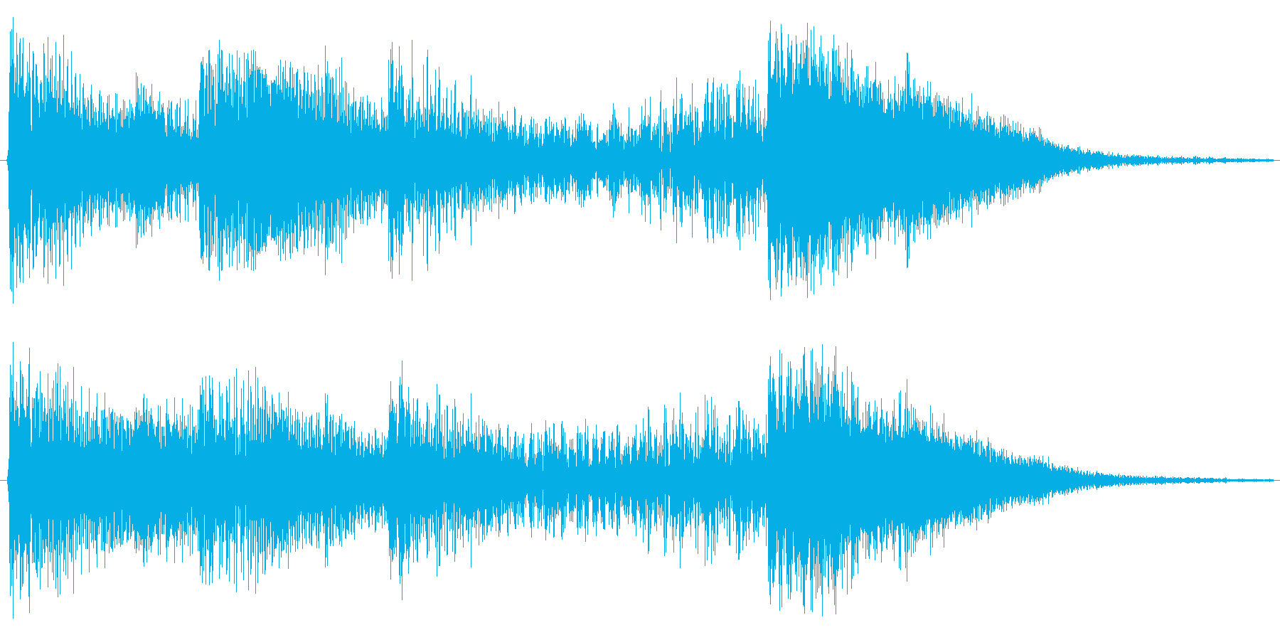 アニメなどのアイキャッチを華やかな音で…の再生済みの波形