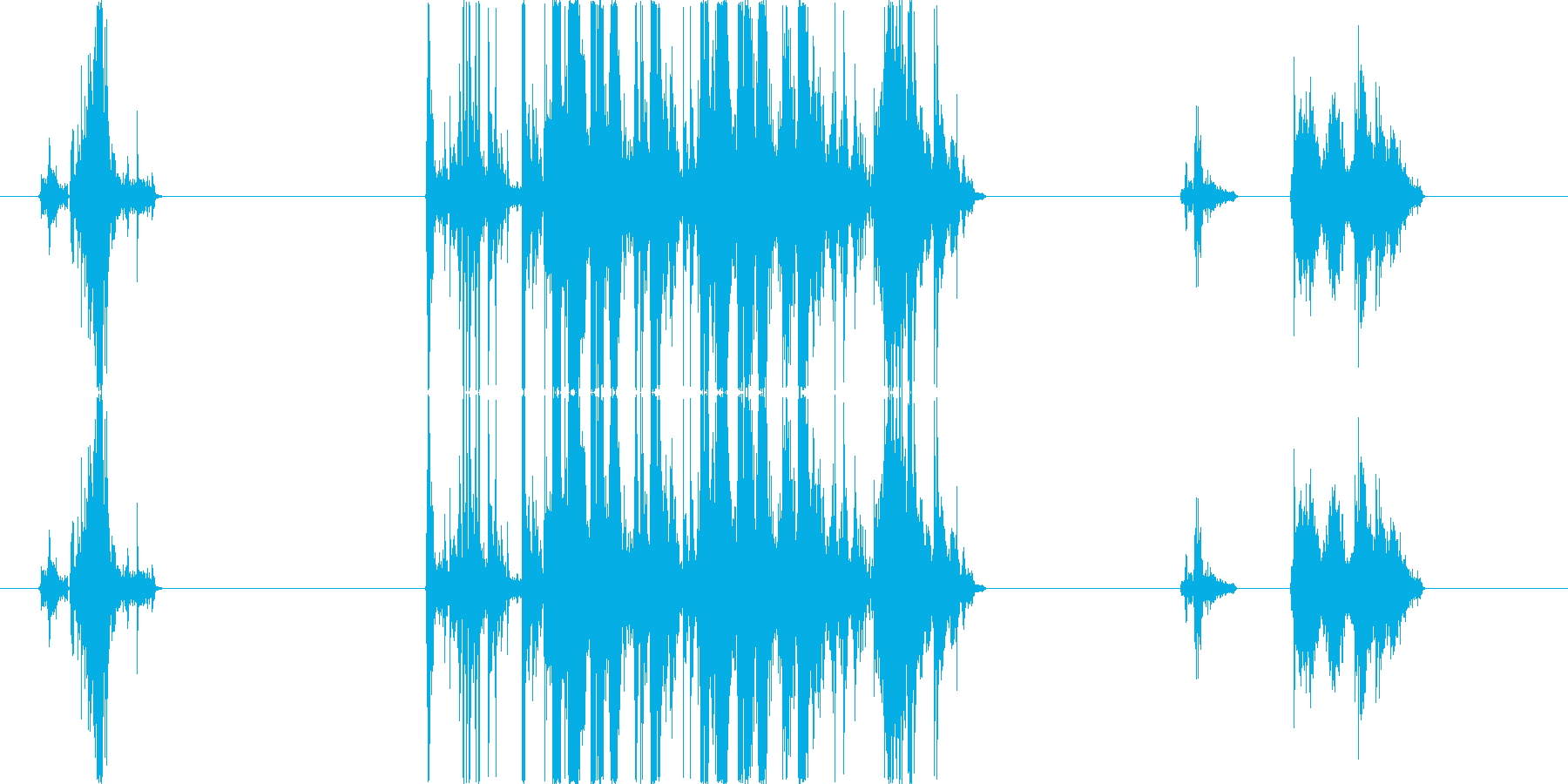 ガンさばきの音の再生済みの波形