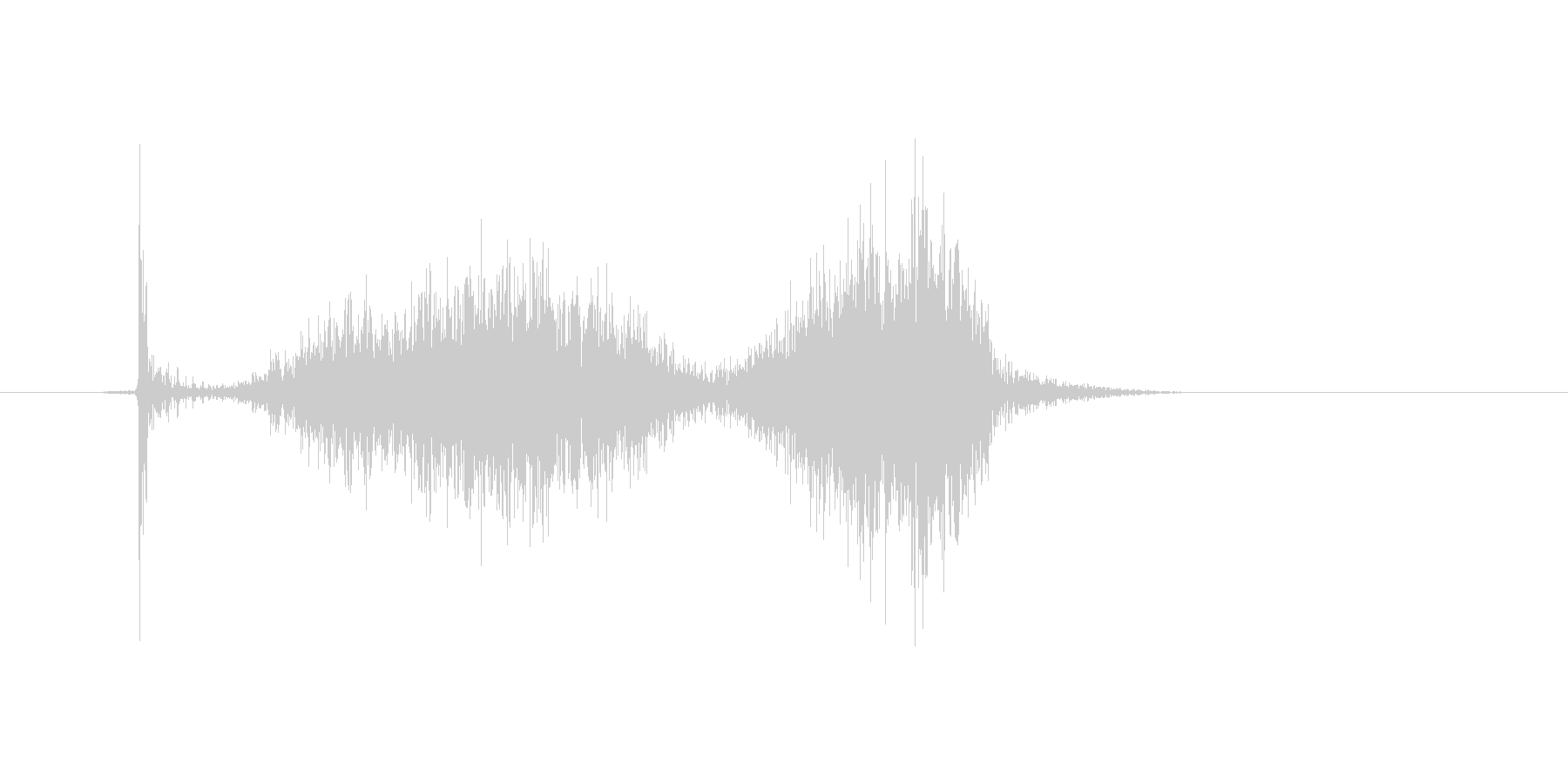 チョークで「はね」を書いたときの効果音2の未再生の波形