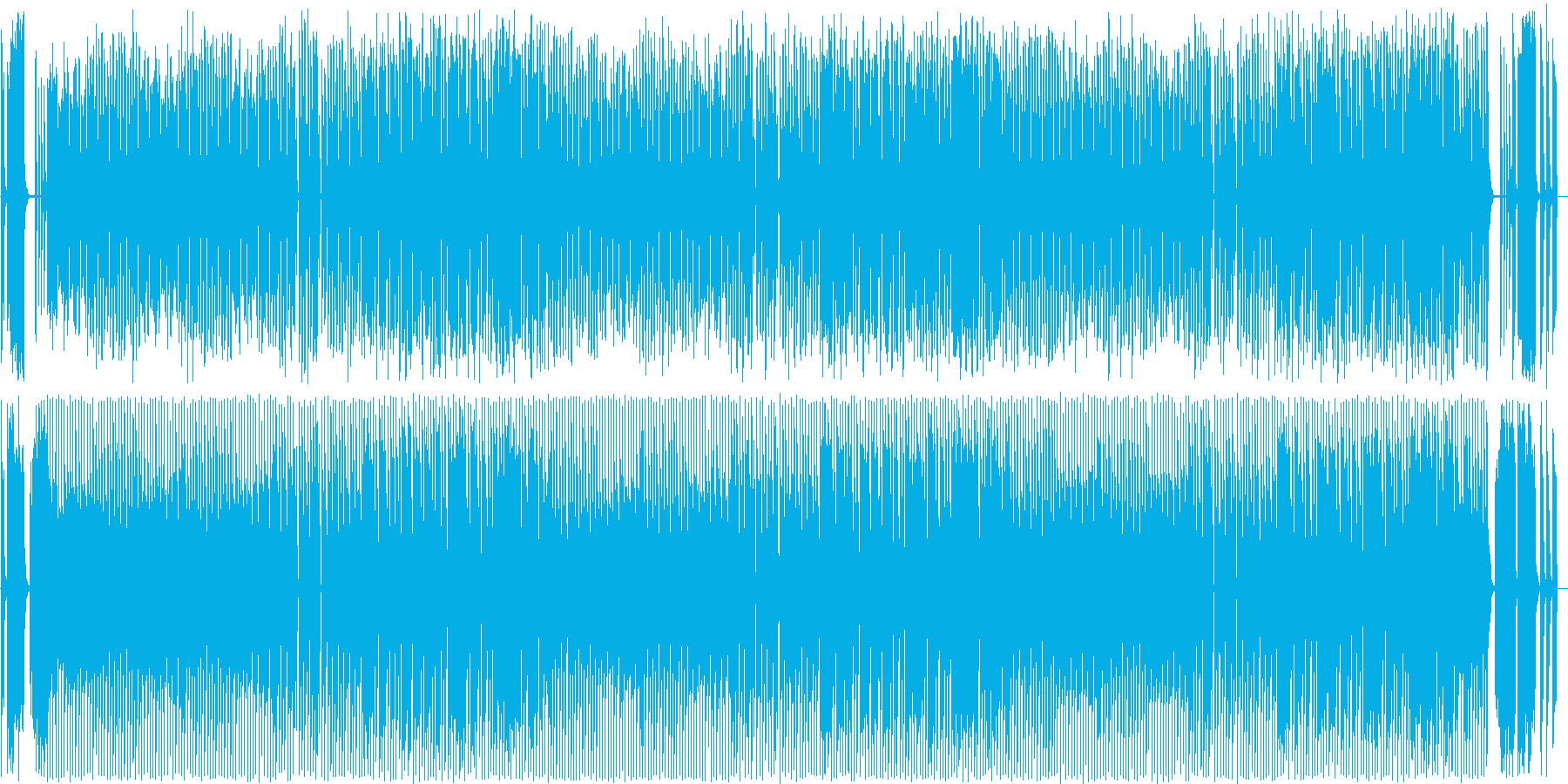 コミカルなポップス曲の再生済みの波形