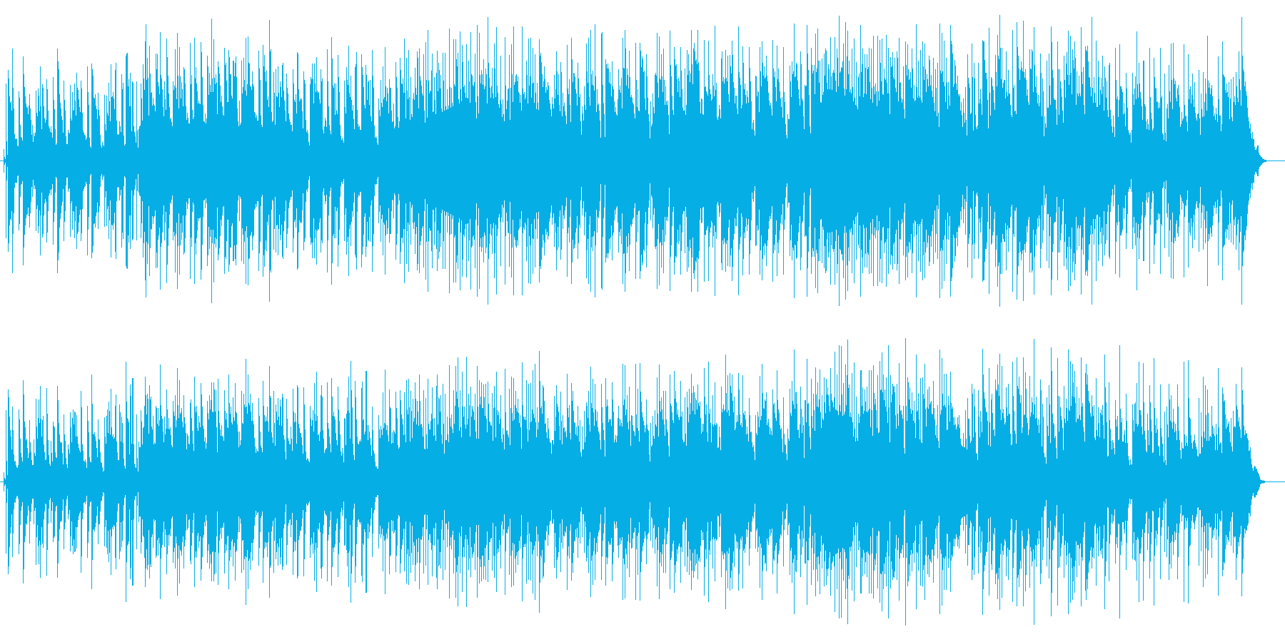 ブラス系の音色の軽快なポップスの再生済みの波形