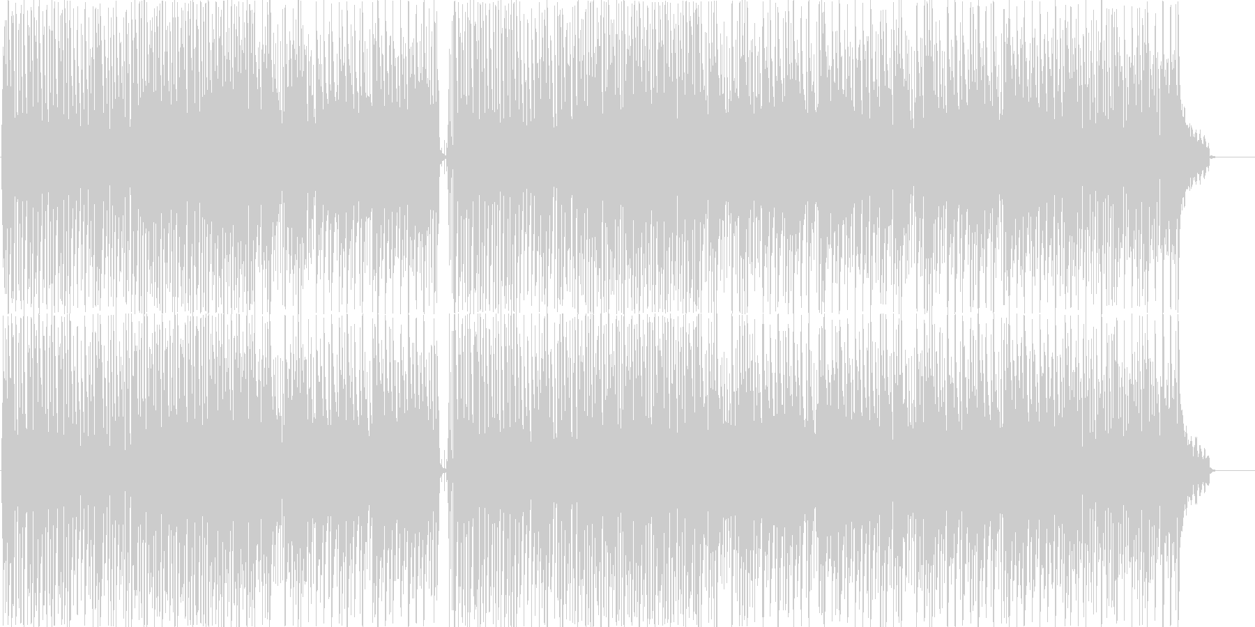 琴のほのぼのとした感じのゆっくりした曲調の未再生の波形