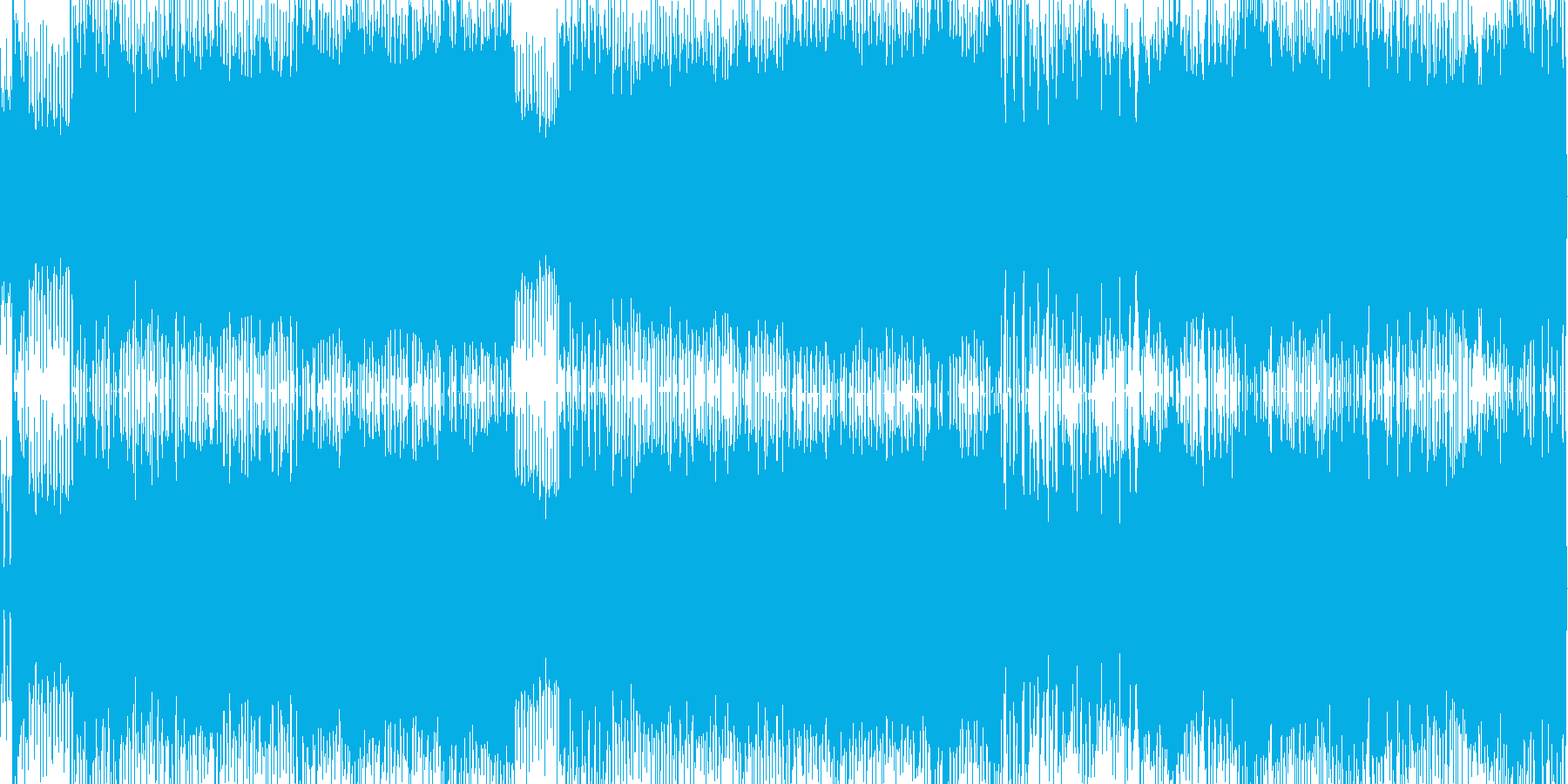 ロックハードでゲーム系BGMループの再生済みの波形