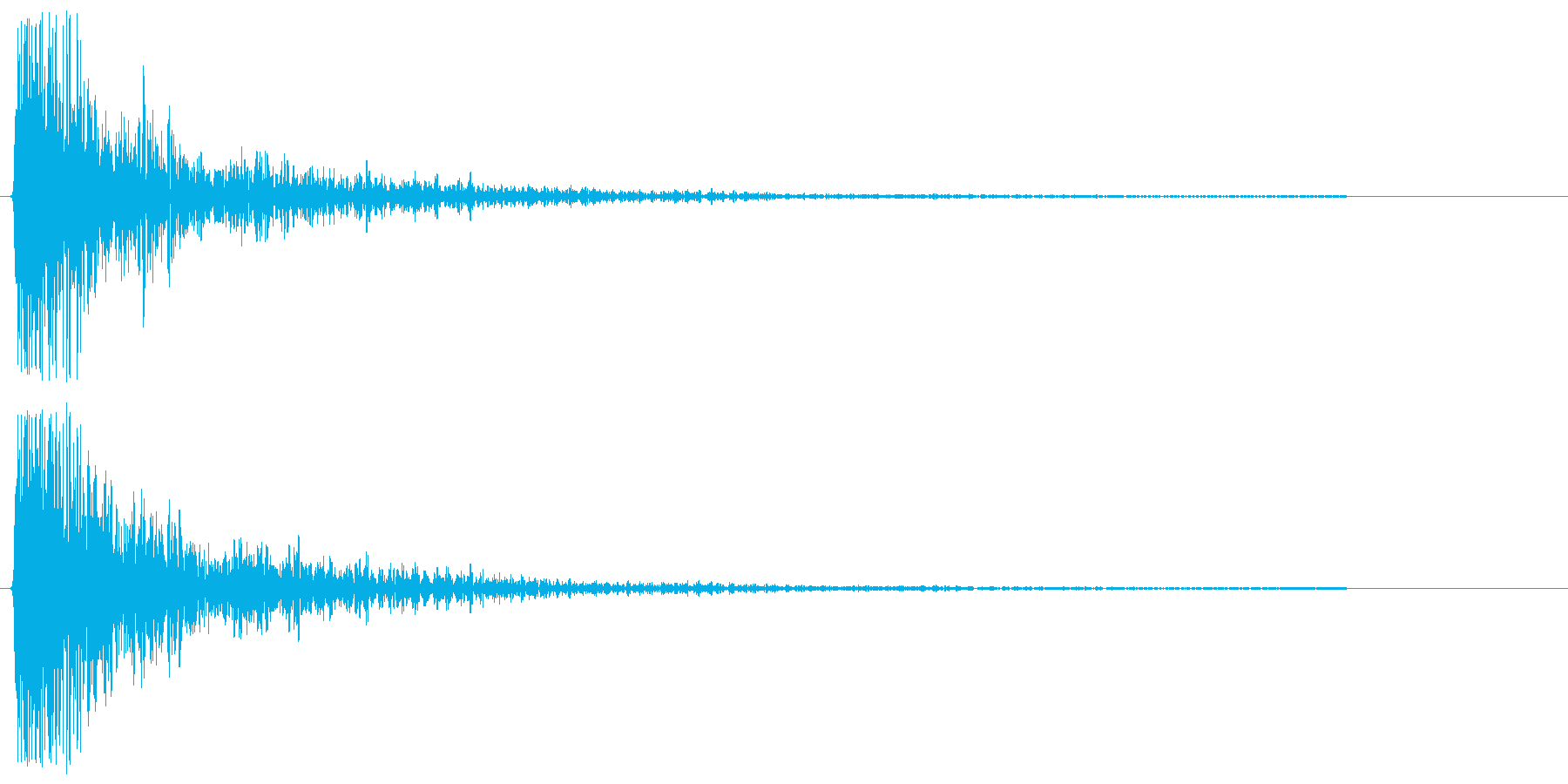 ドゥン。衝突・転ぶ・尻餅の音(シンプル)の再生済みの波形