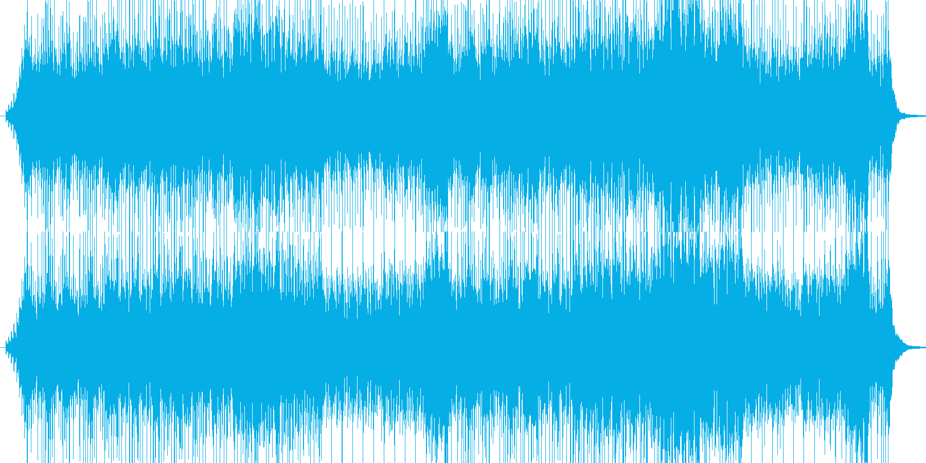 太鼓の重い音楽の再生済みの波形