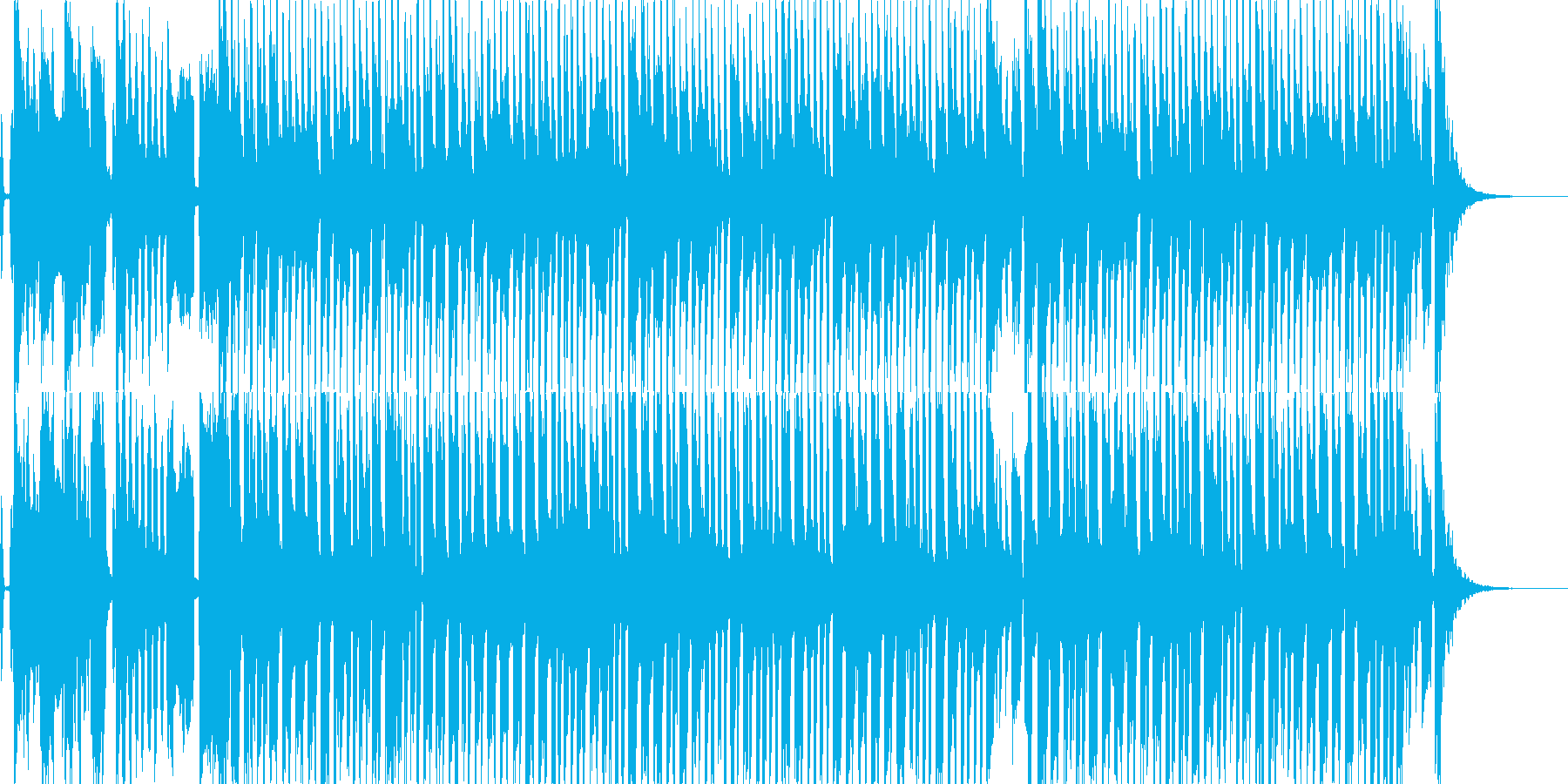 子供向けのわんぱくなマーチBGMの再生済みの波形