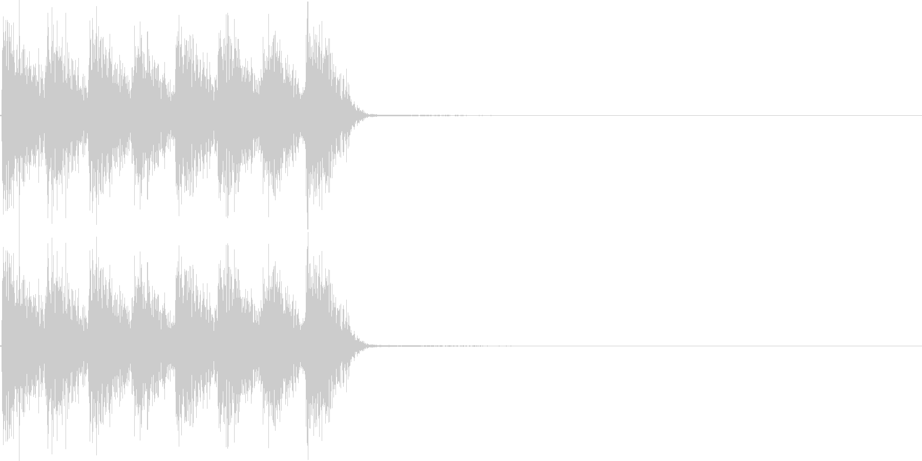 ガガガガ。発砲音F(連射・短め)の未再生の波形