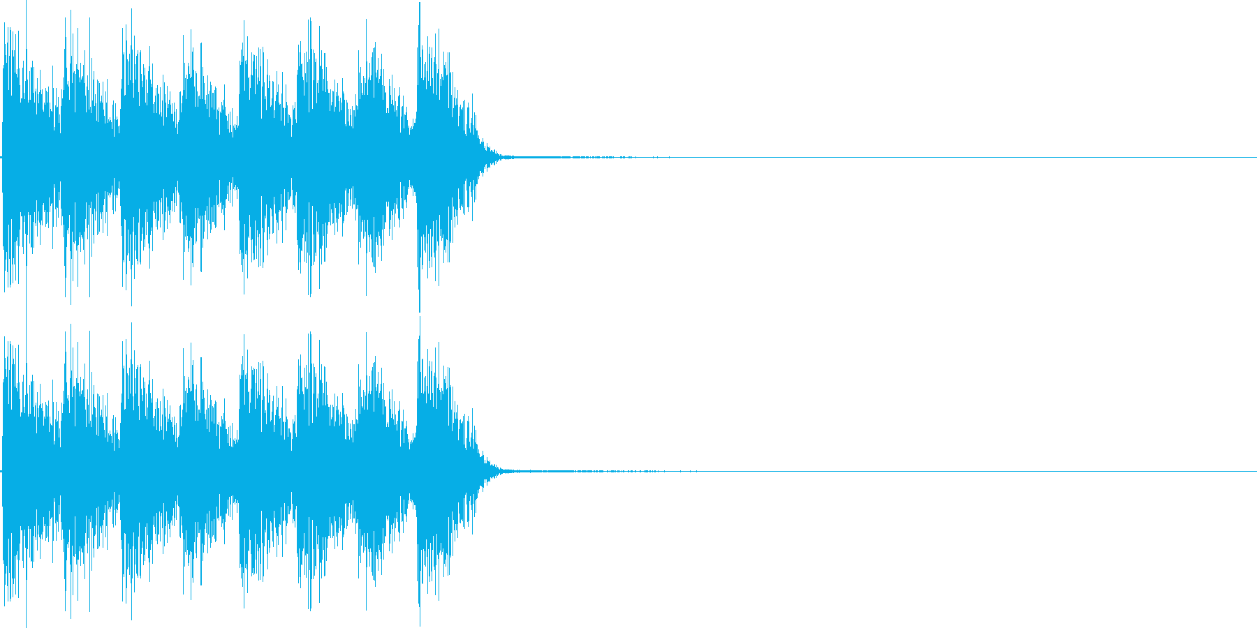 ガガガガ。発砲音F(連射・短め)の再生済みの波形