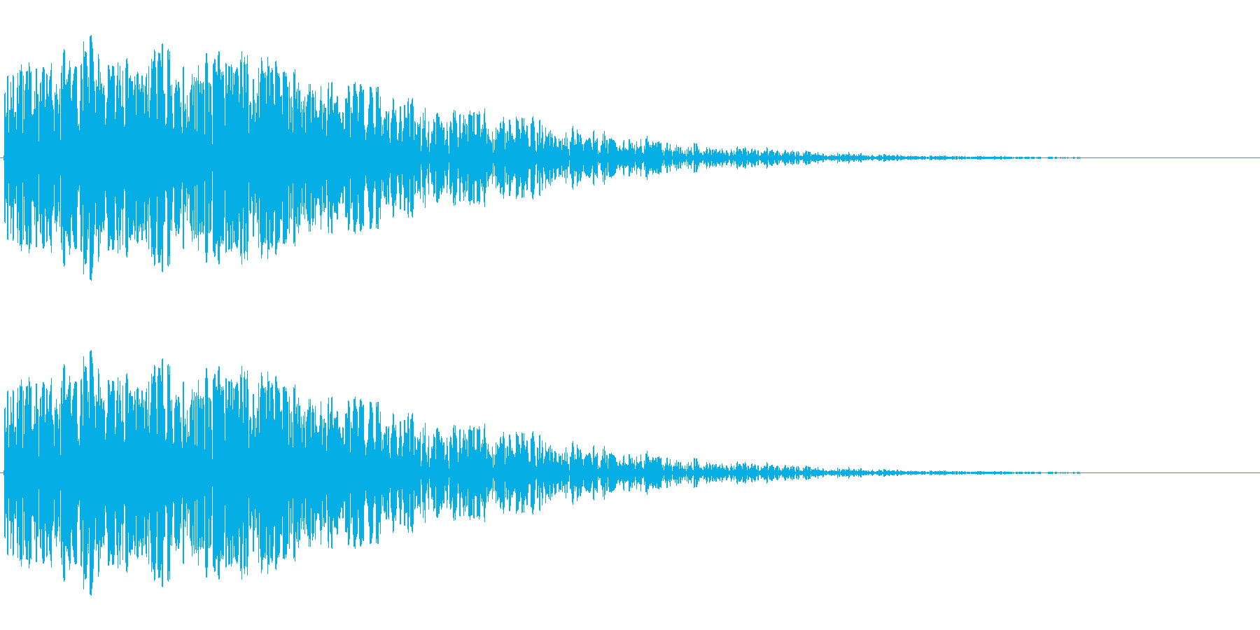 昭和の特撮にありそうな衝撃音(ドン)の再生済みの波形