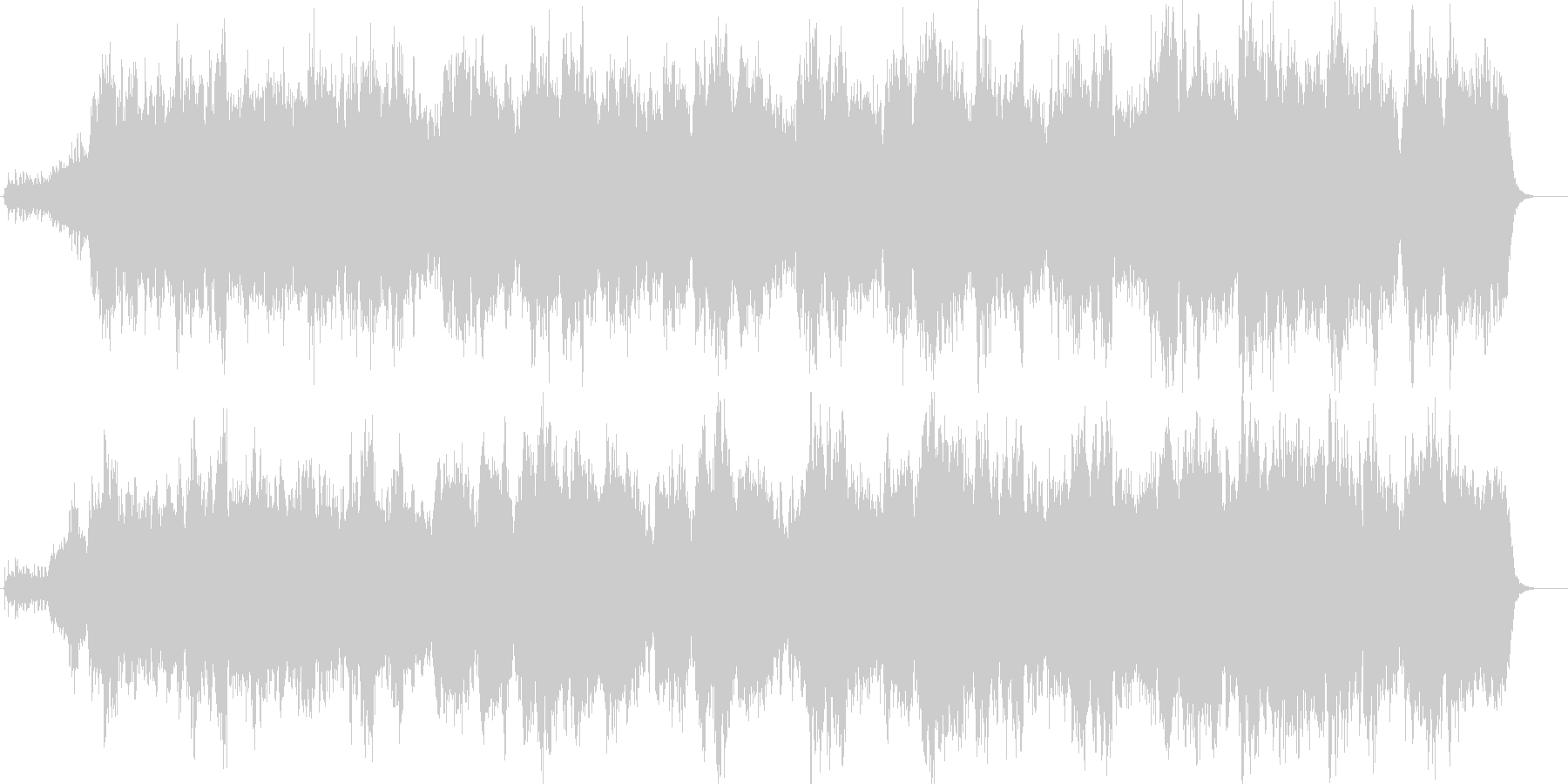 クラシック調のシンセサイザーによる曲の未再生の波形