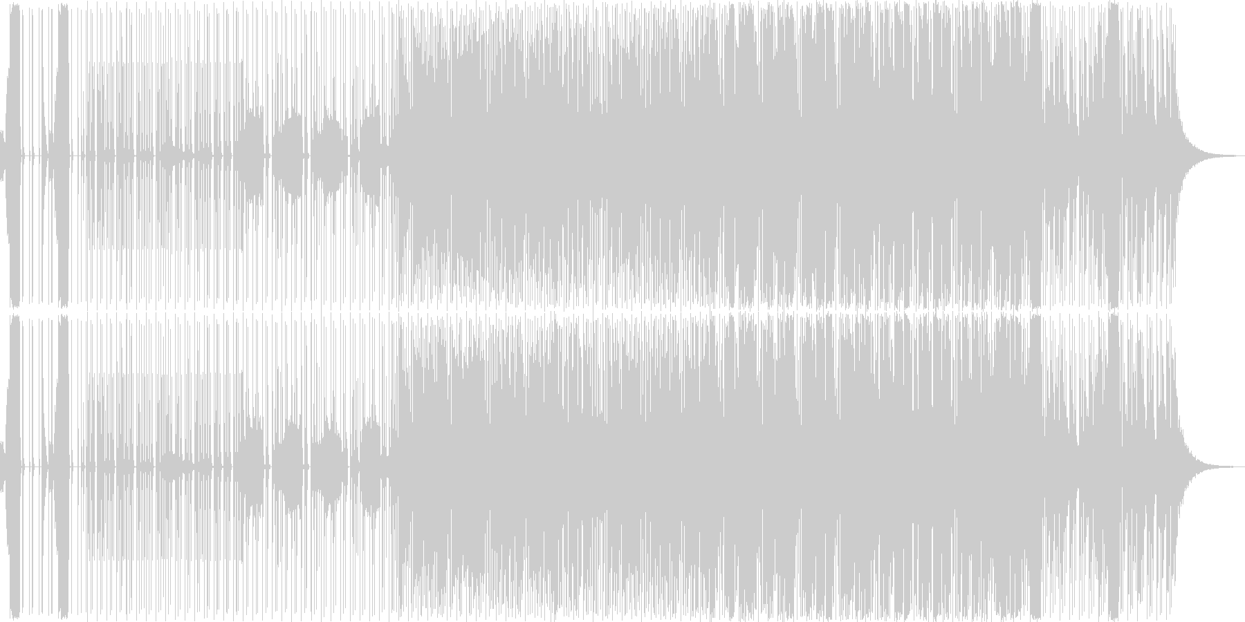 軽快な曲ですの未再生の波形