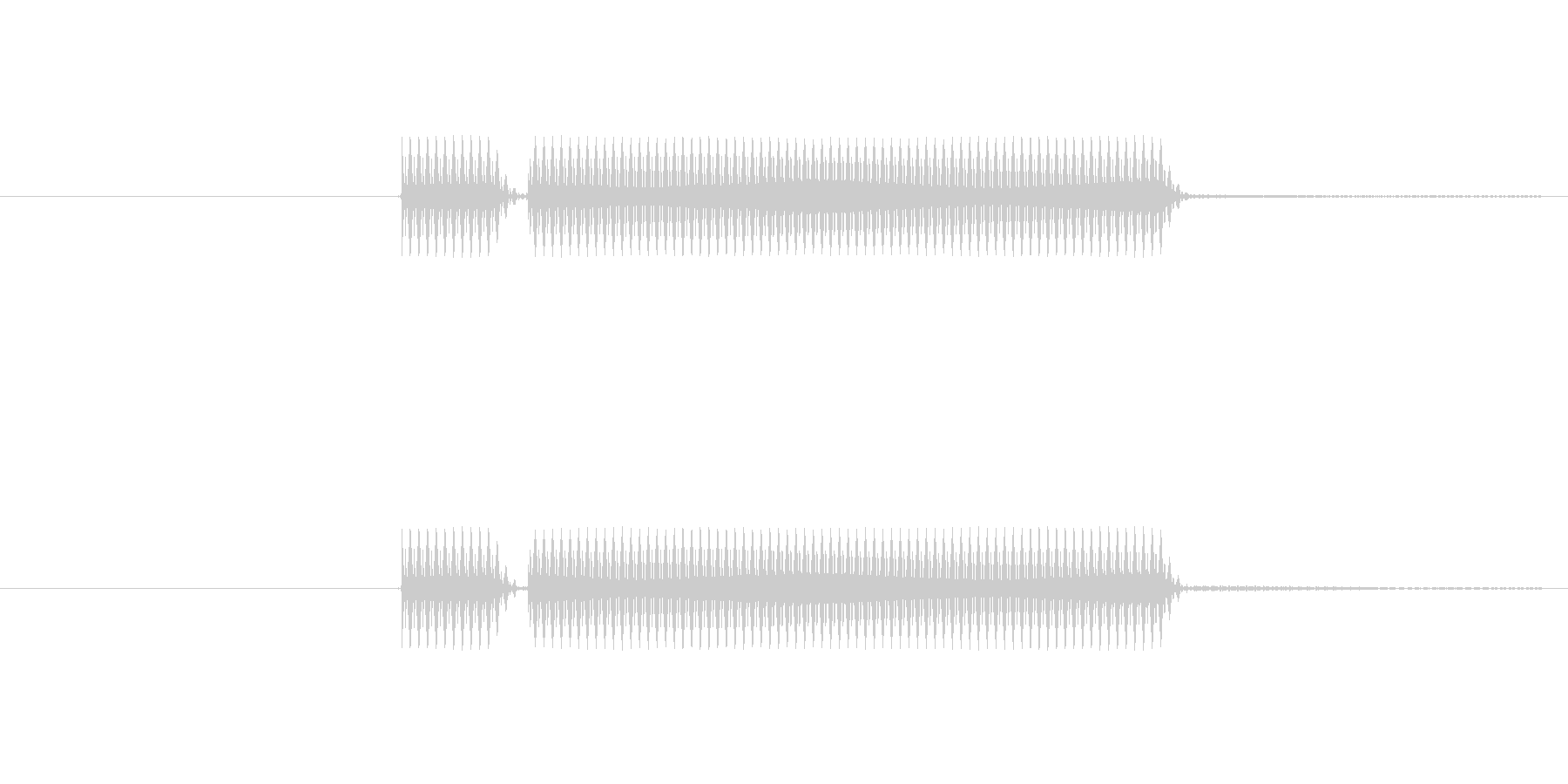 よくあるクイズでのブッブーってやつです。の未再生の波形