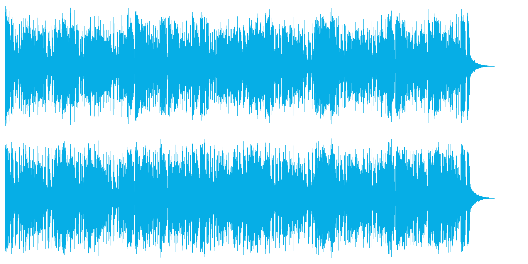 ボンゴがラテンのリズムを刻む陽気な曲の再生済みの波形