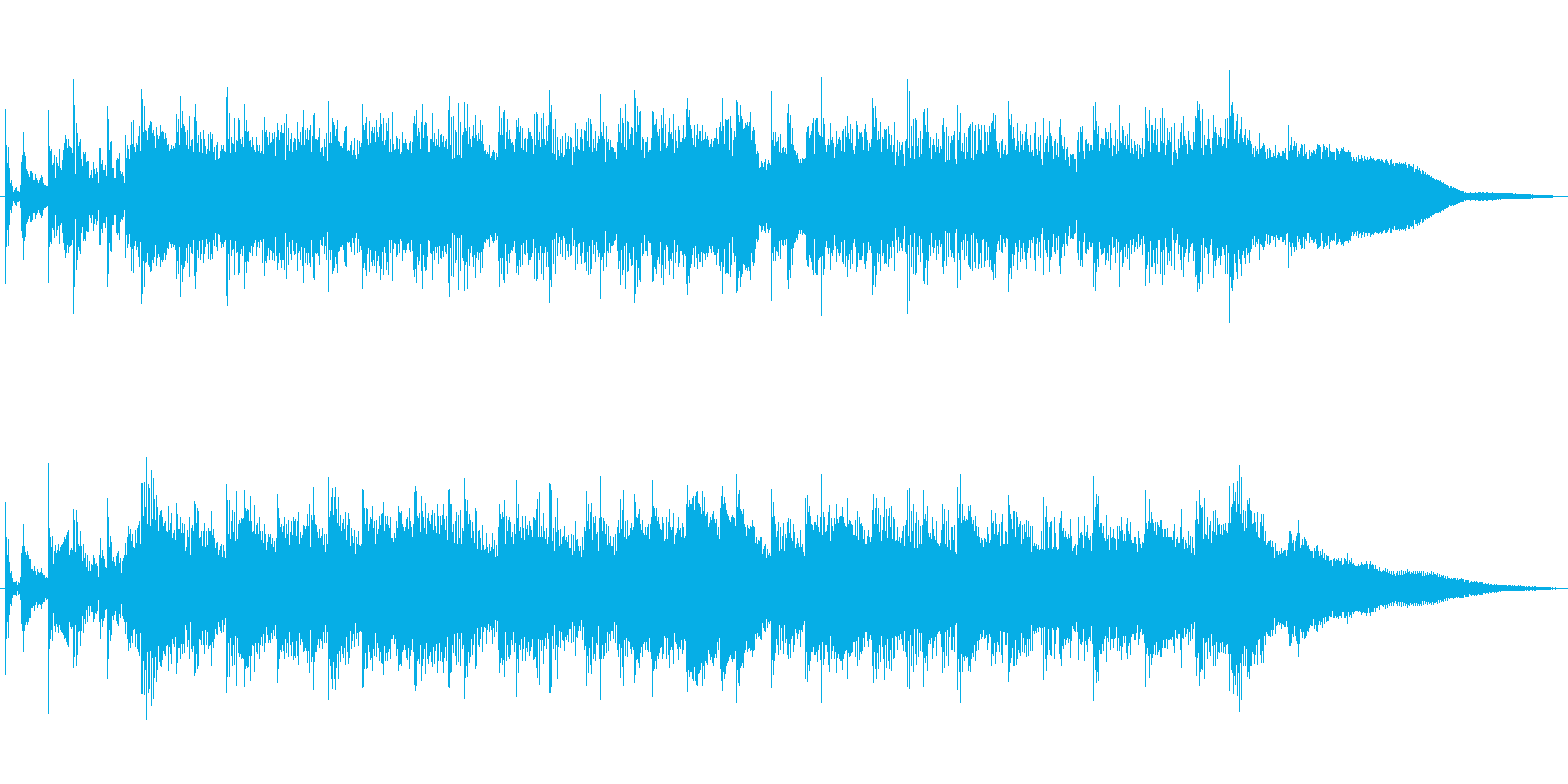 オープニング用ポップス音源の再生済みの波形