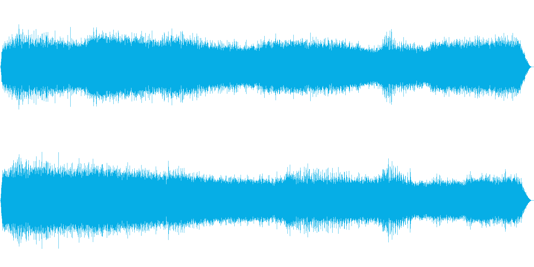 ヒグラシとアブラゼミの鳴き声(セミ、夏)の再生済みの波形
